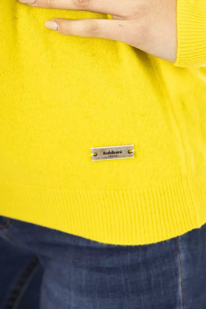 Baldinini Trend Gelber Wollpullover für Damen