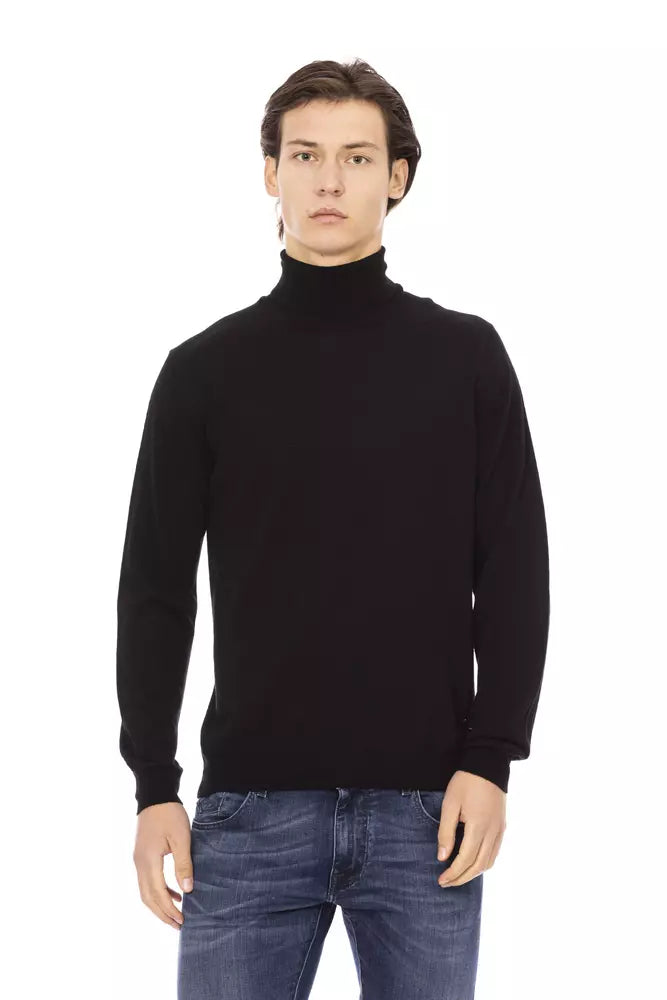 Baldinini Trend Schwarzer Stoff Herren Pullover