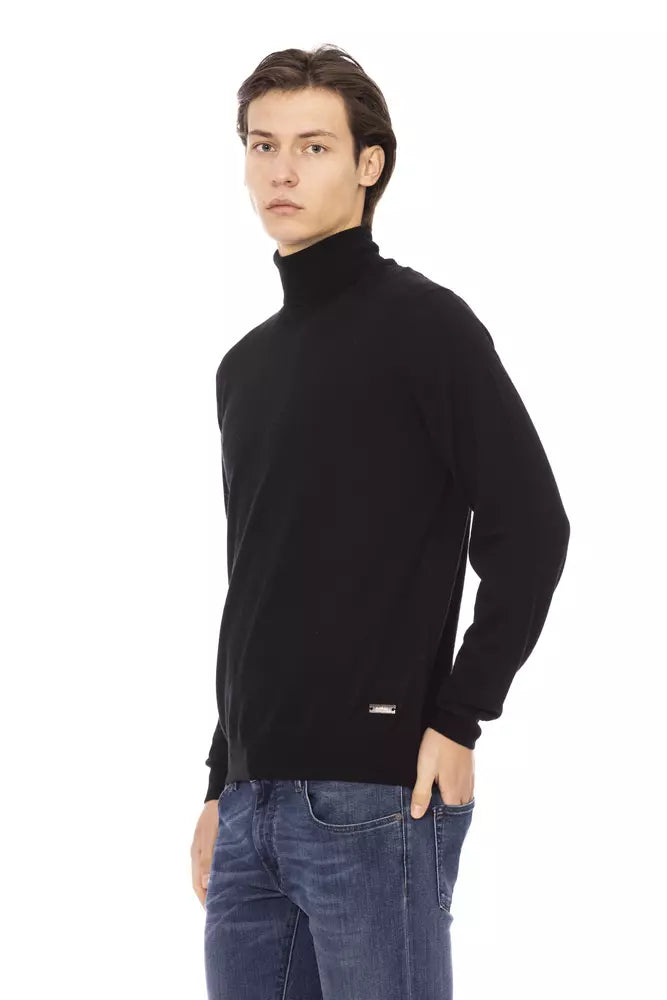 Baldinini Trend Schwarzer Stoff Herren Pullover