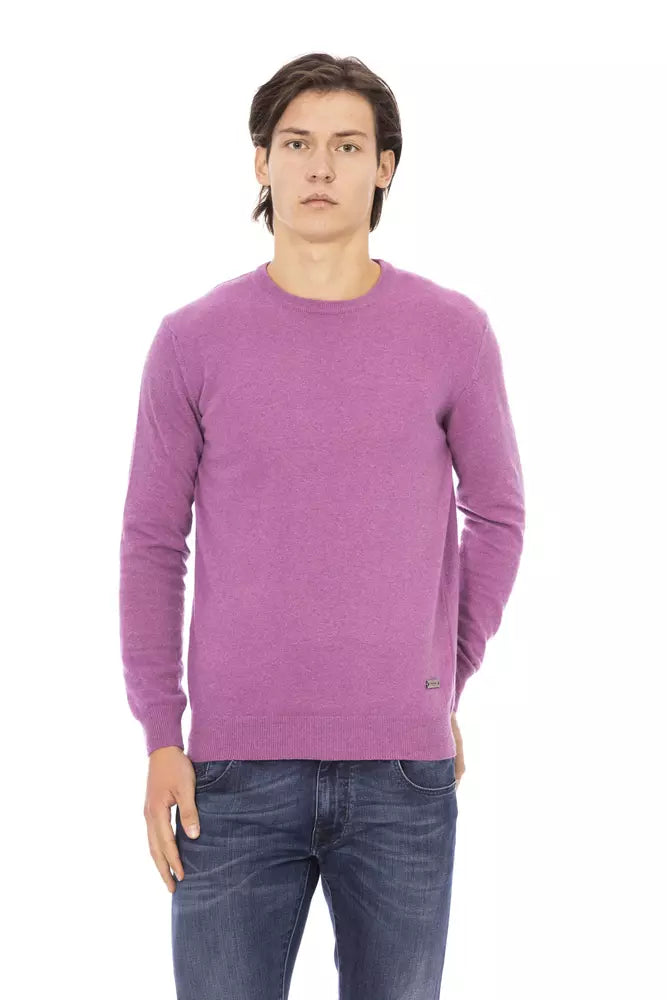 Pulover Baldinini Trend violet din lână pentru bărbați
