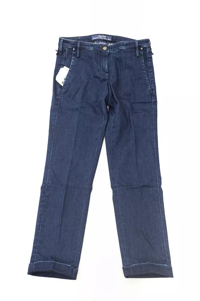 Jacob Cohen Blaue Chinojeans aus Baumwolle für Damen