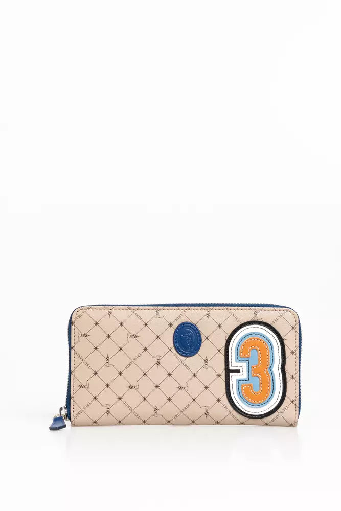 Trussardi Herren Geldbörse aus Leder in Beige