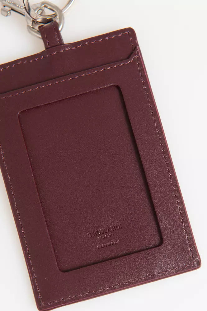 Trussardi Herren Schlüsselanhänger aus braunem Leder