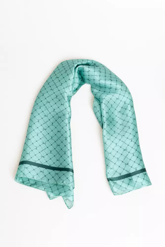 Trussardi Hellblauer Seidenschal für Damen