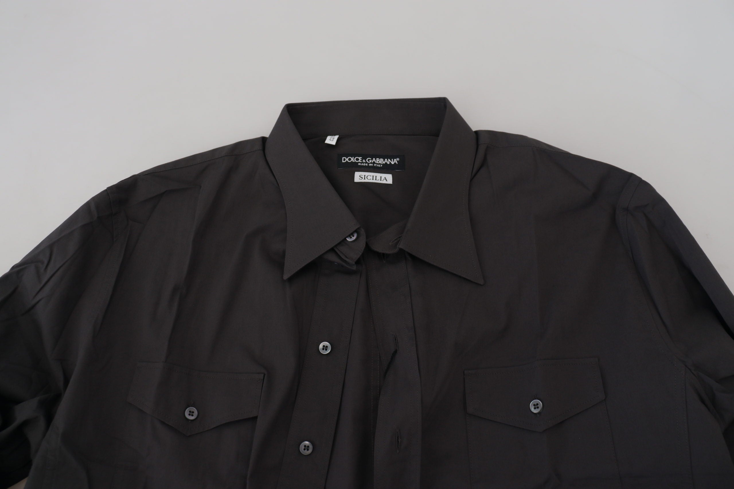 Dolce &amp; Gabbana Elegantes, graues Slim Fit-Hemd „Sicilia“