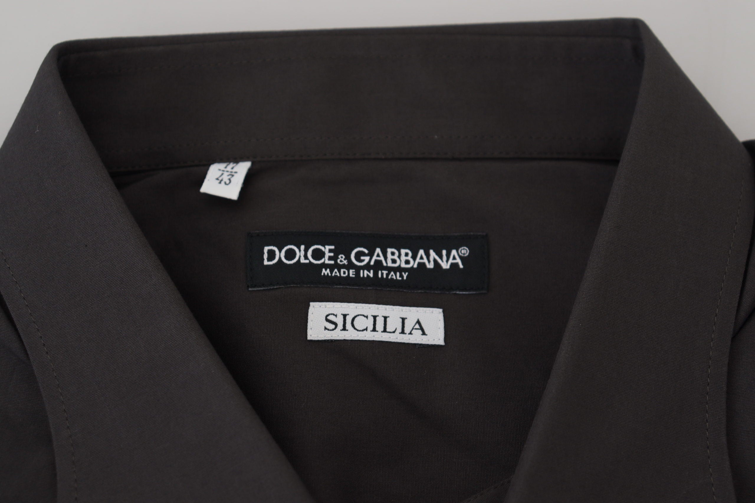 Dolce &amp; Gabbana Elegantes, graues Slim Fit-Hemd „Sicilia“
