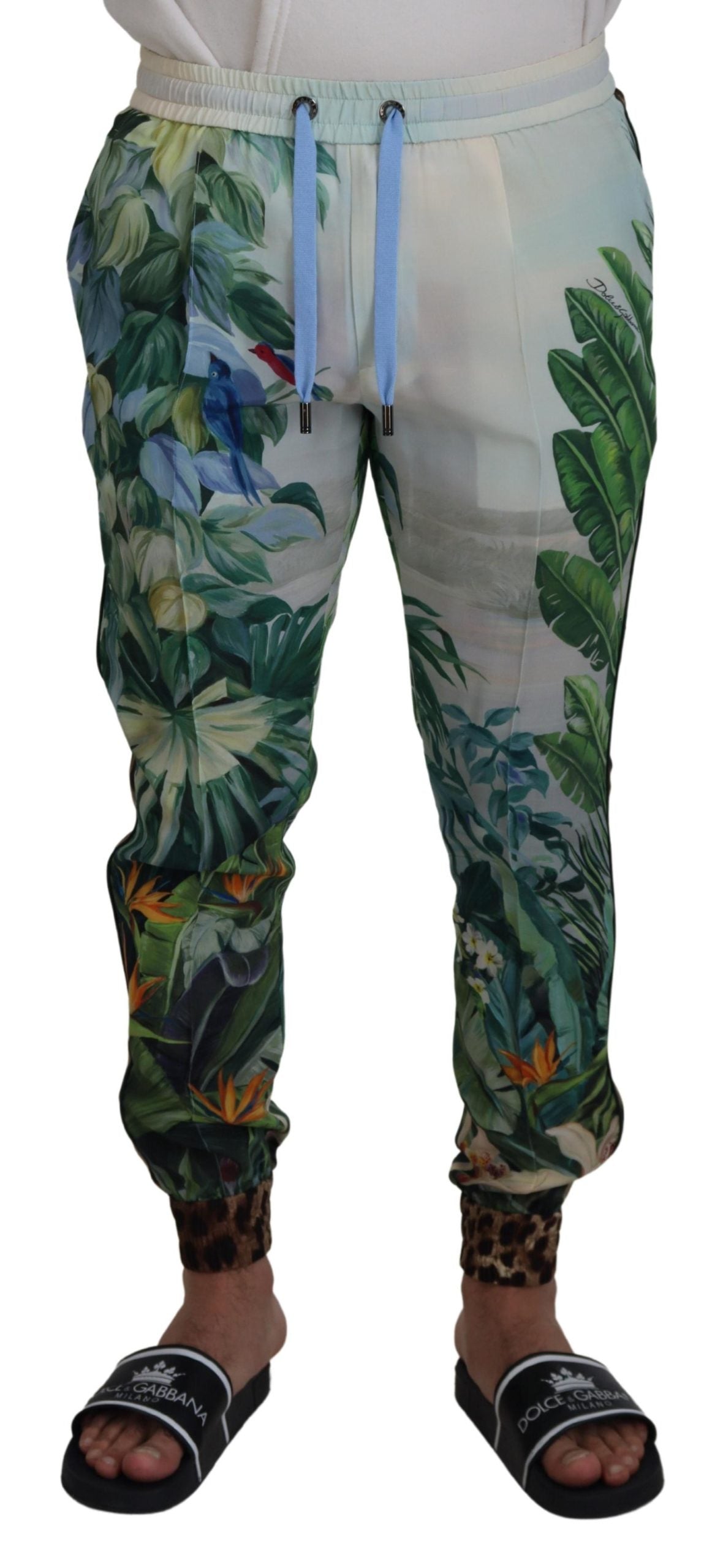 Dolce &amp; Gabbana Mehrfarbige Statement-Hose aus Seide