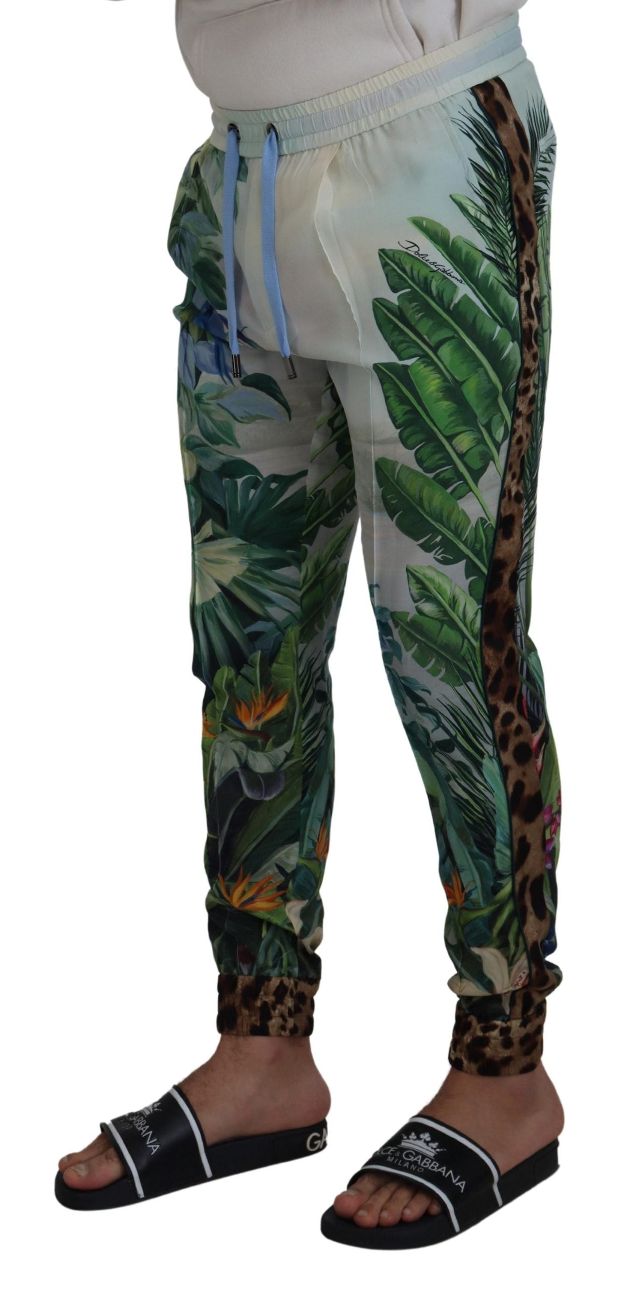 Dolce &amp; Gabbana Mehrfarbige Statement-Hose aus Seide