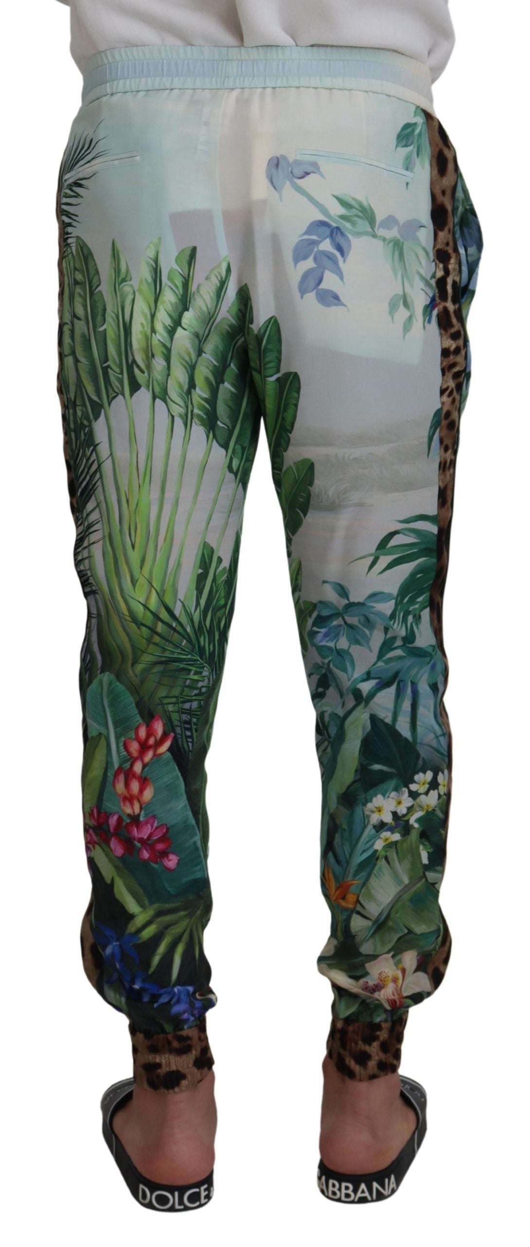 Dolce &amp; Gabbana Mehrfarbige Statement-Hose aus Seide
