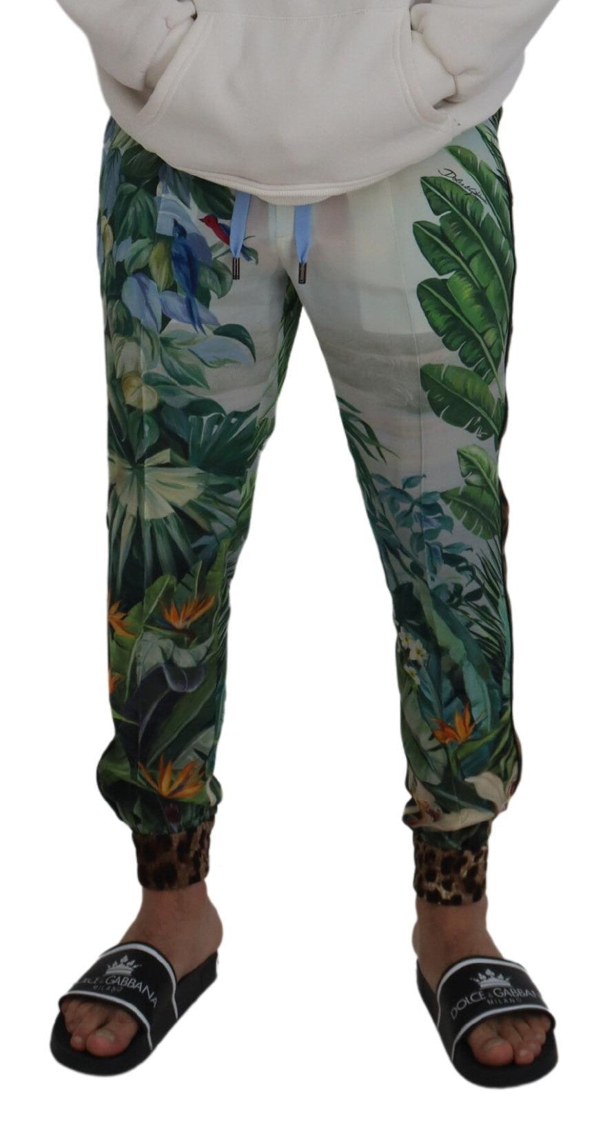 Dolce &amp; Gabbana Mehrfarbige Statement-Hose aus Seide