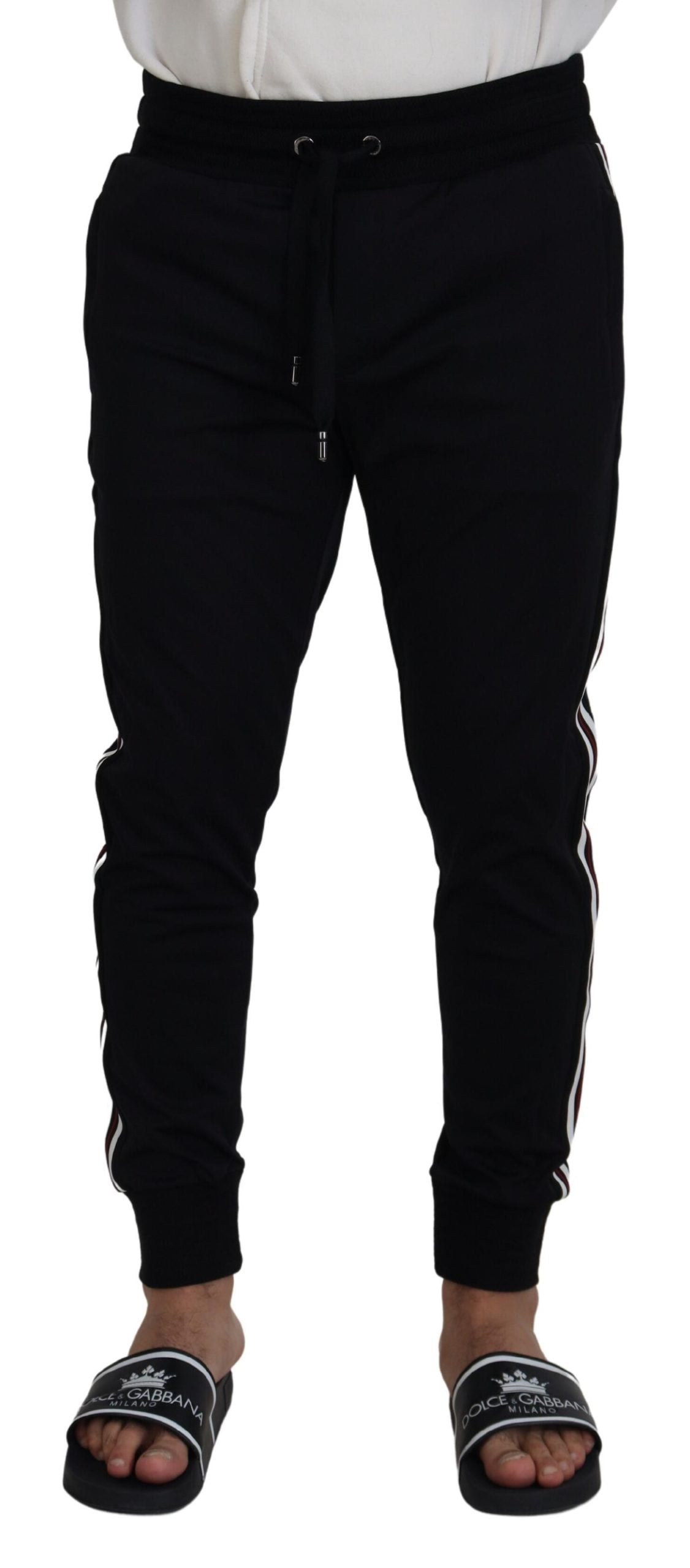 Dolce &amp; Gabbana Schicke schwarze Designerhose aus Baumwolle