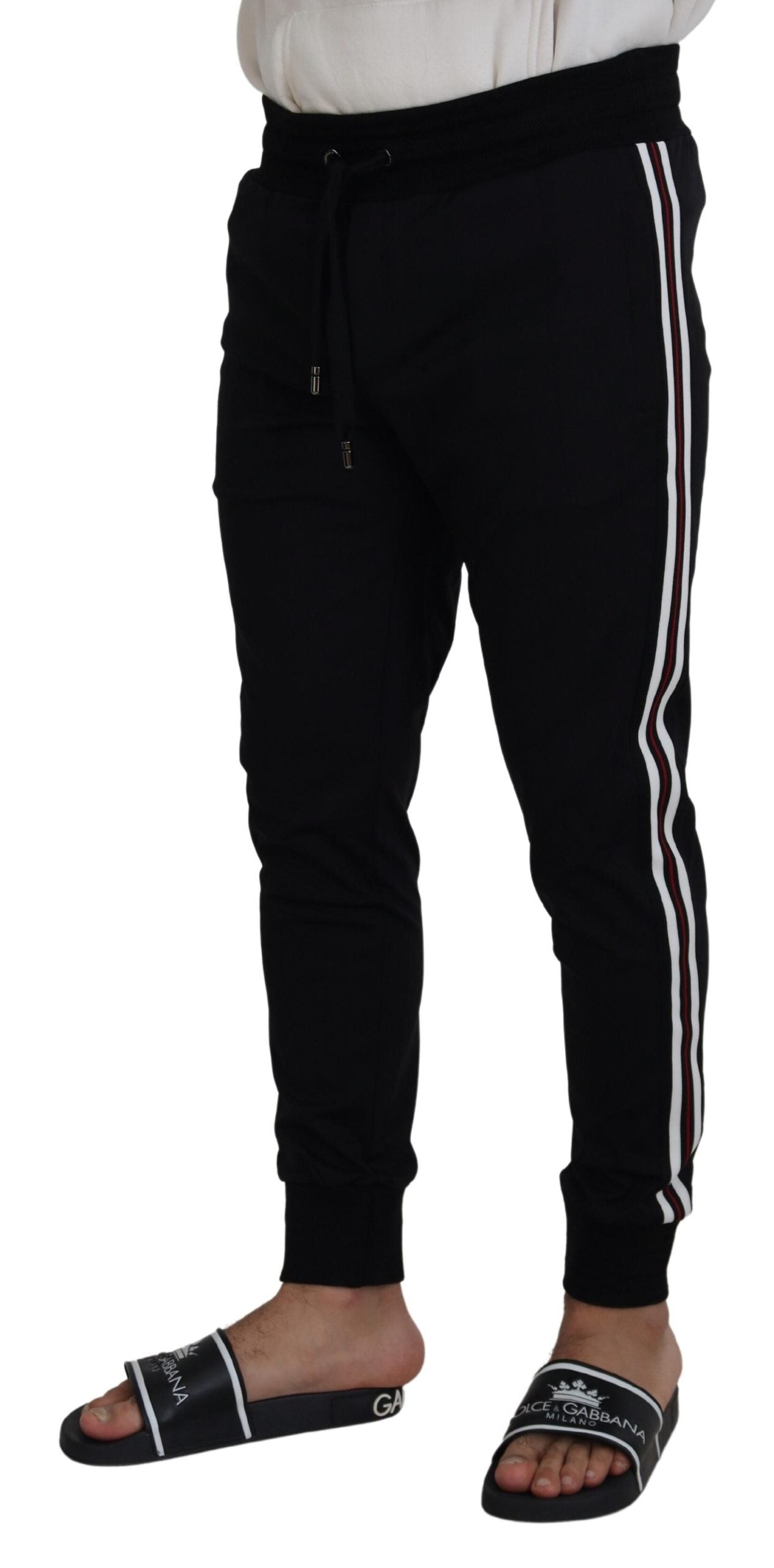 Dolce &amp; Gabbana Schicke schwarze Designerhose aus Baumwolle