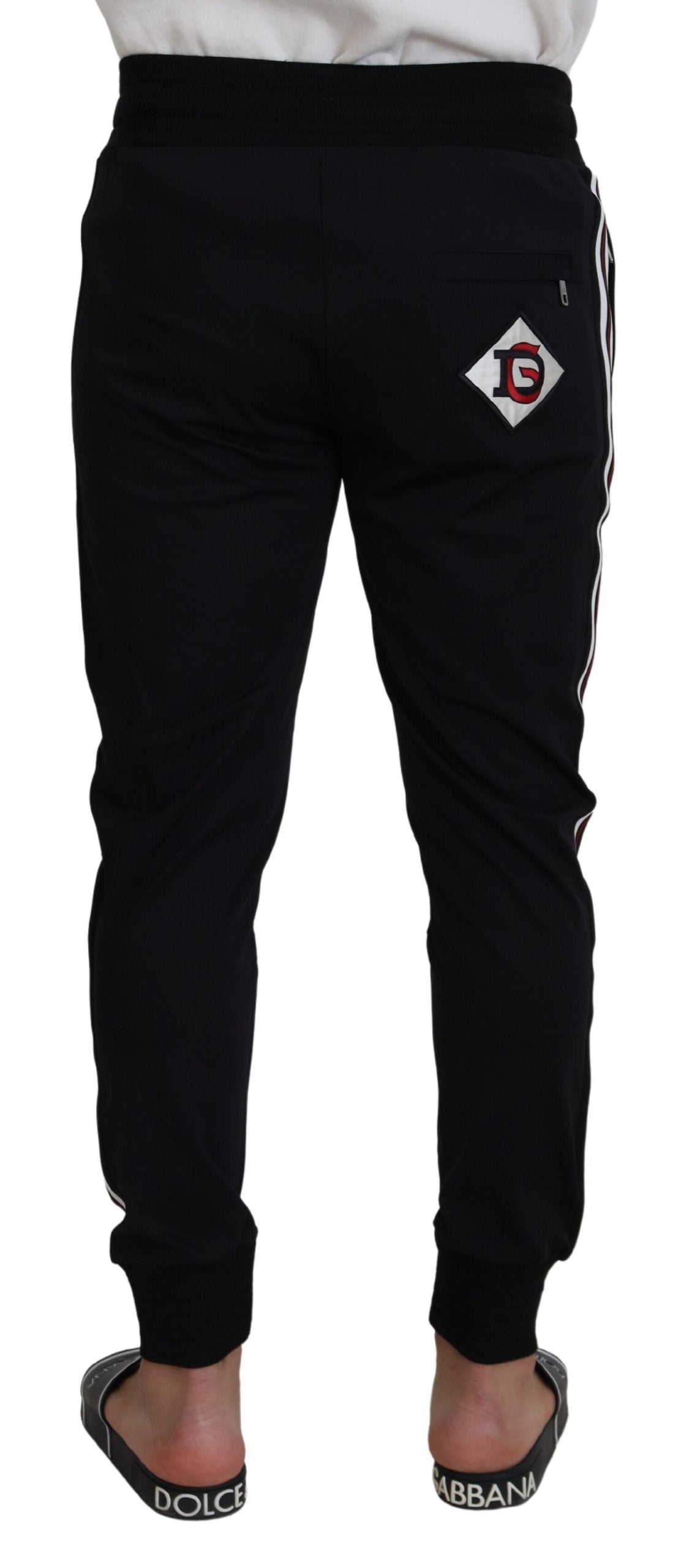 Dolce &amp; Gabbana Schicke schwarze Designerhose aus Baumwolle