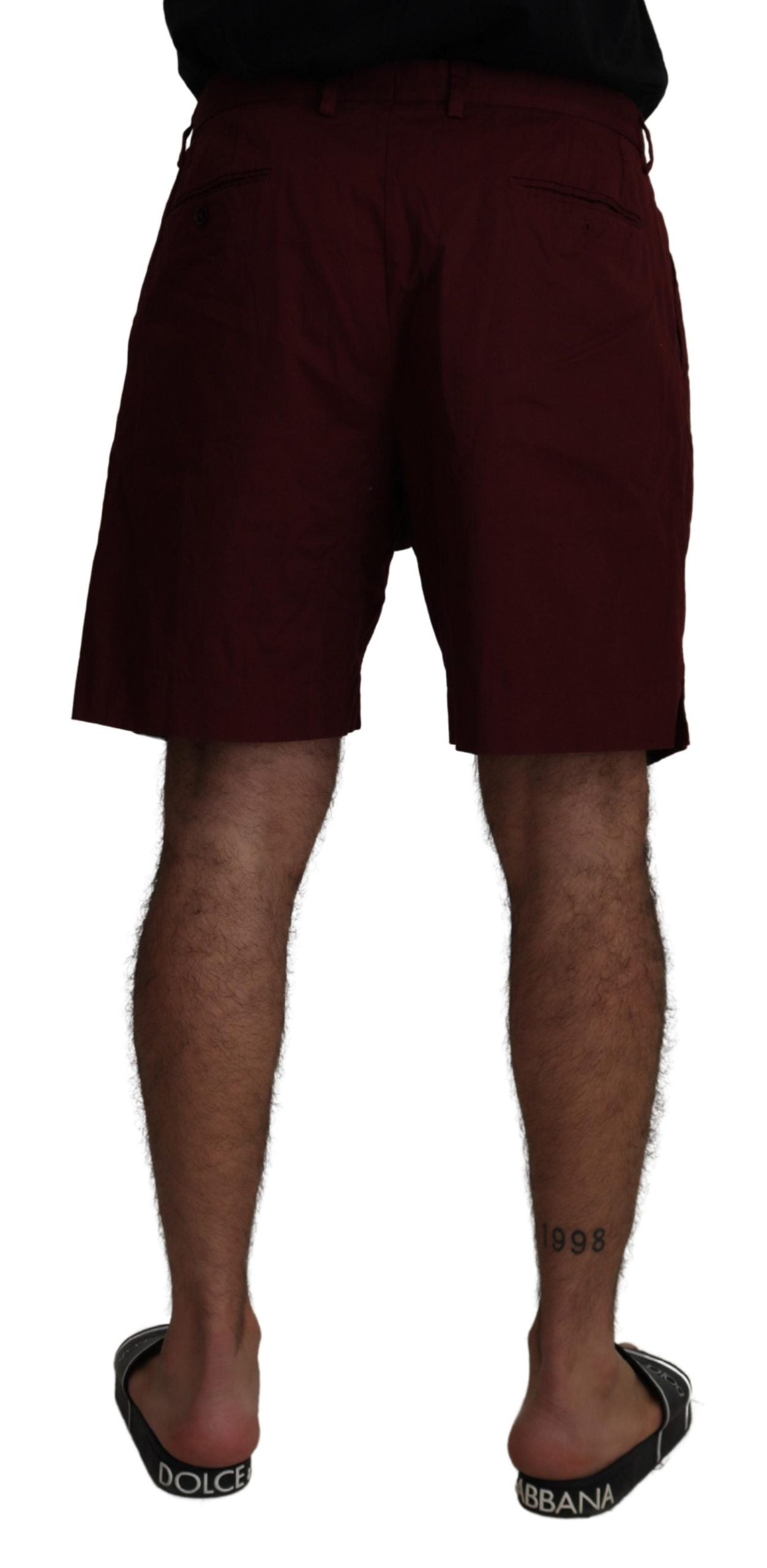 Dolce &amp; Gabbana Elegante Shorts aus kastanienbrauner Baumwollmischung