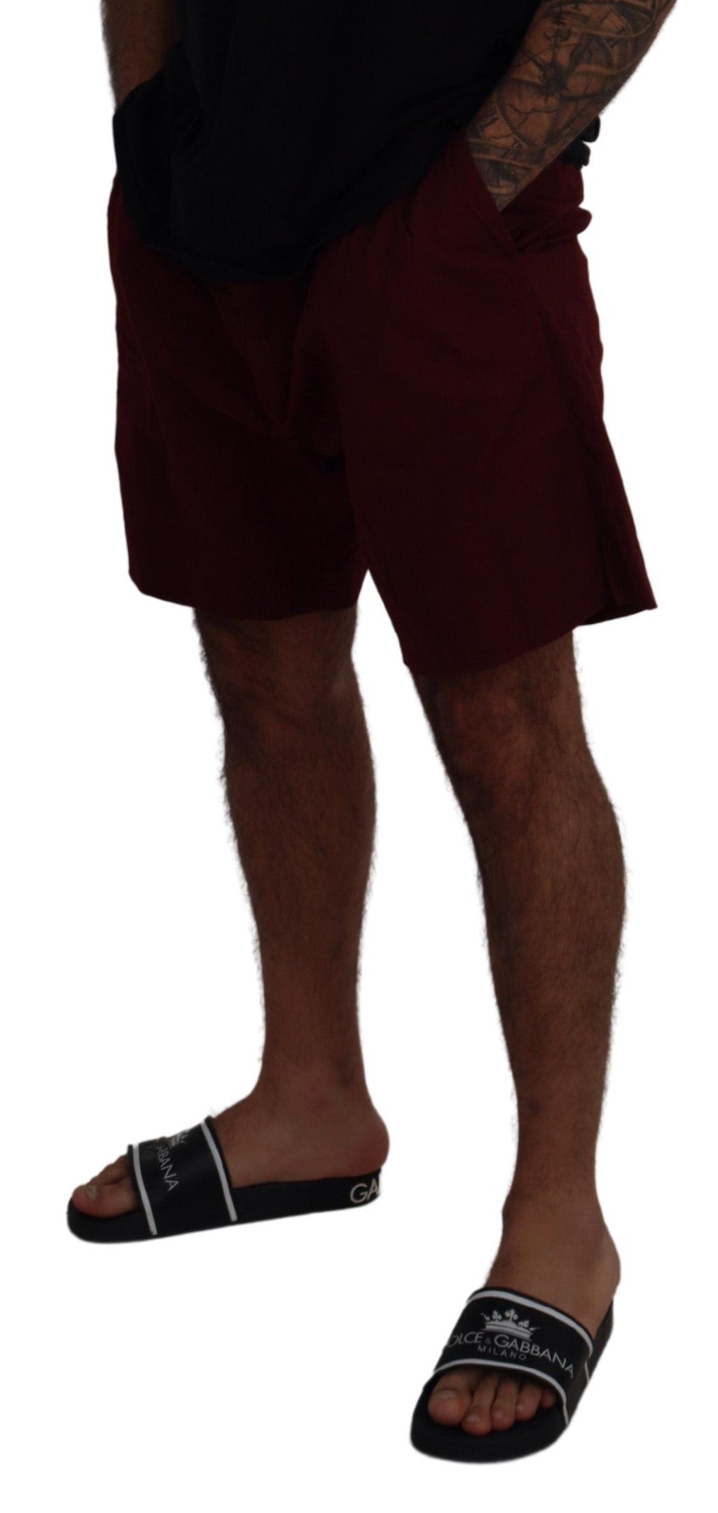 Dolce &amp; Gabbana Elegante Shorts aus kastanienbrauner Baumwollmischung