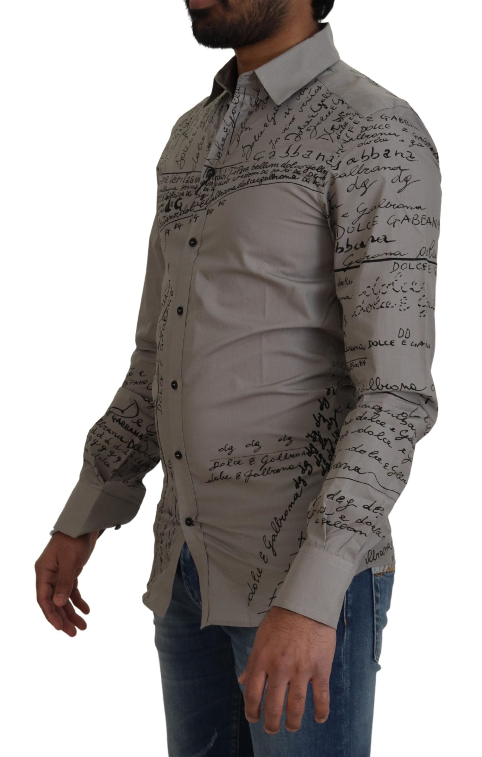 Dolce &amp; Gabbana Elegantes Slim Fit-Hemd aus Baumwolle