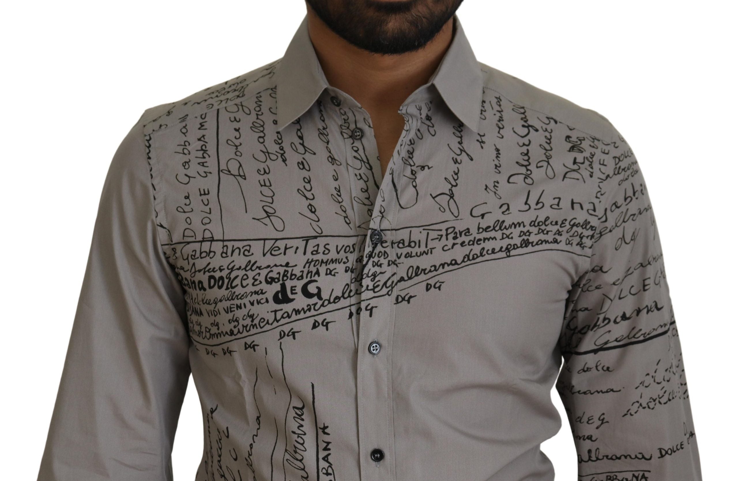 Dolce &amp; Gabbana Elegantes Slim Fit-Hemd aus Baumwolle