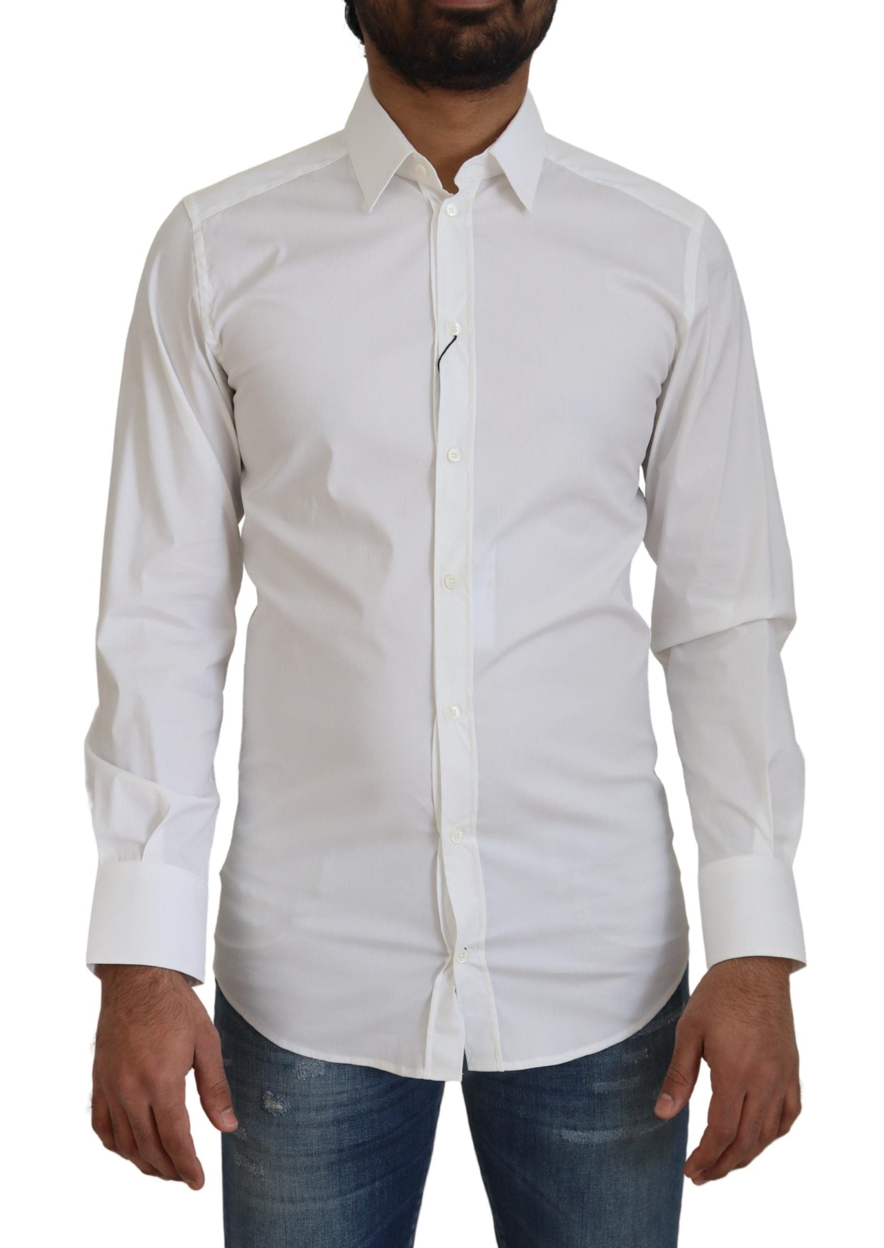 Dolce &amp; Gabbana – Strahlend weißes Slim-Fit-Hemd