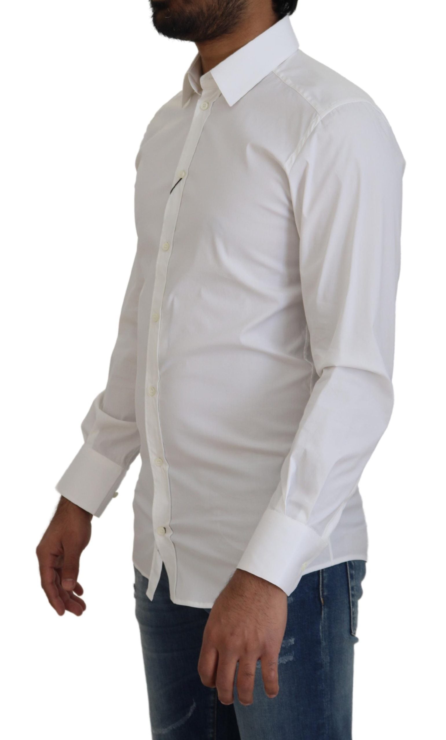 Dolce &amp; Gabbana – Strahlend weißes Slim-Fit-Hemd