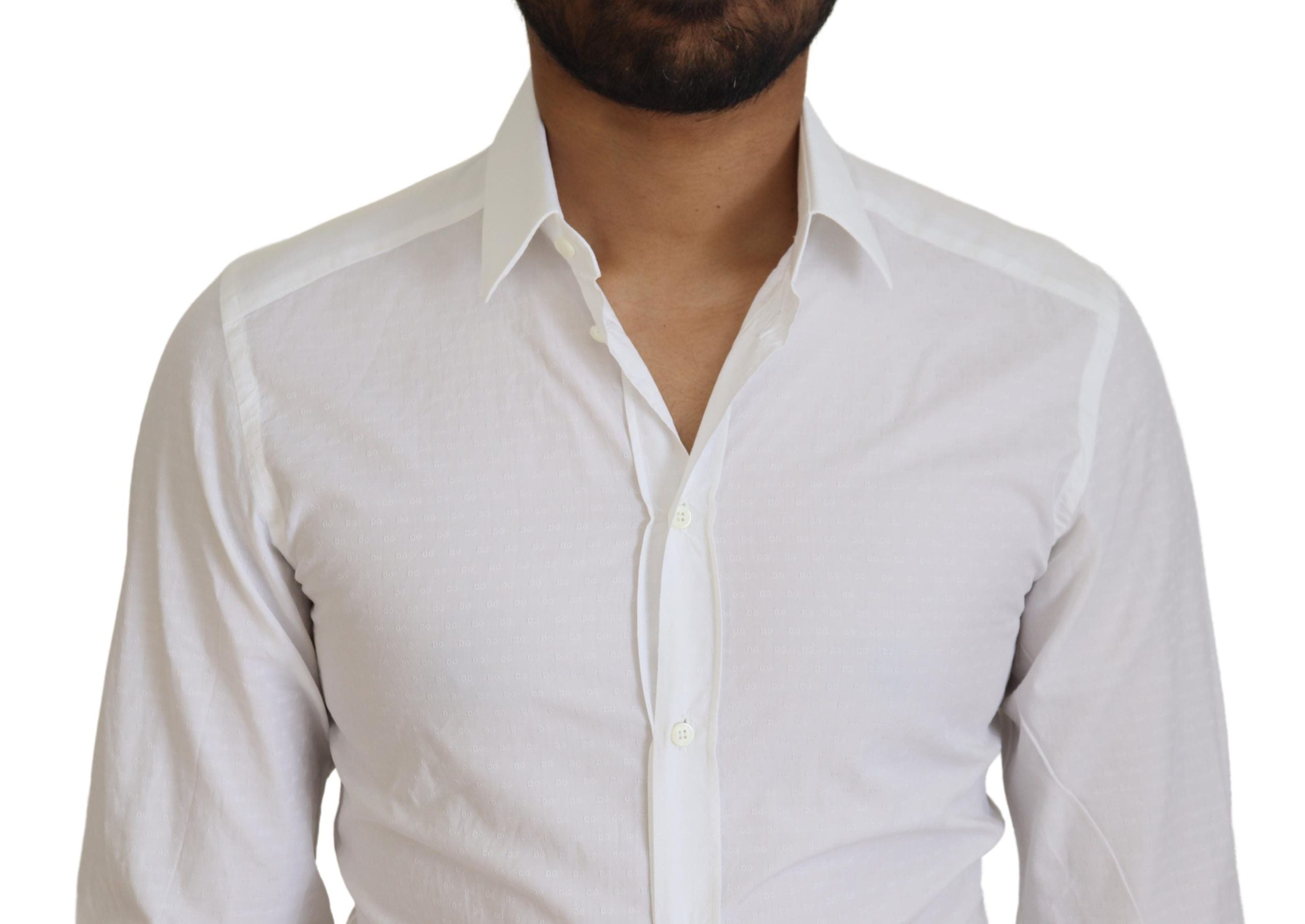 Dolce &amp; Gabbana Elegantes weißes Baumwollhemd Slim Fit