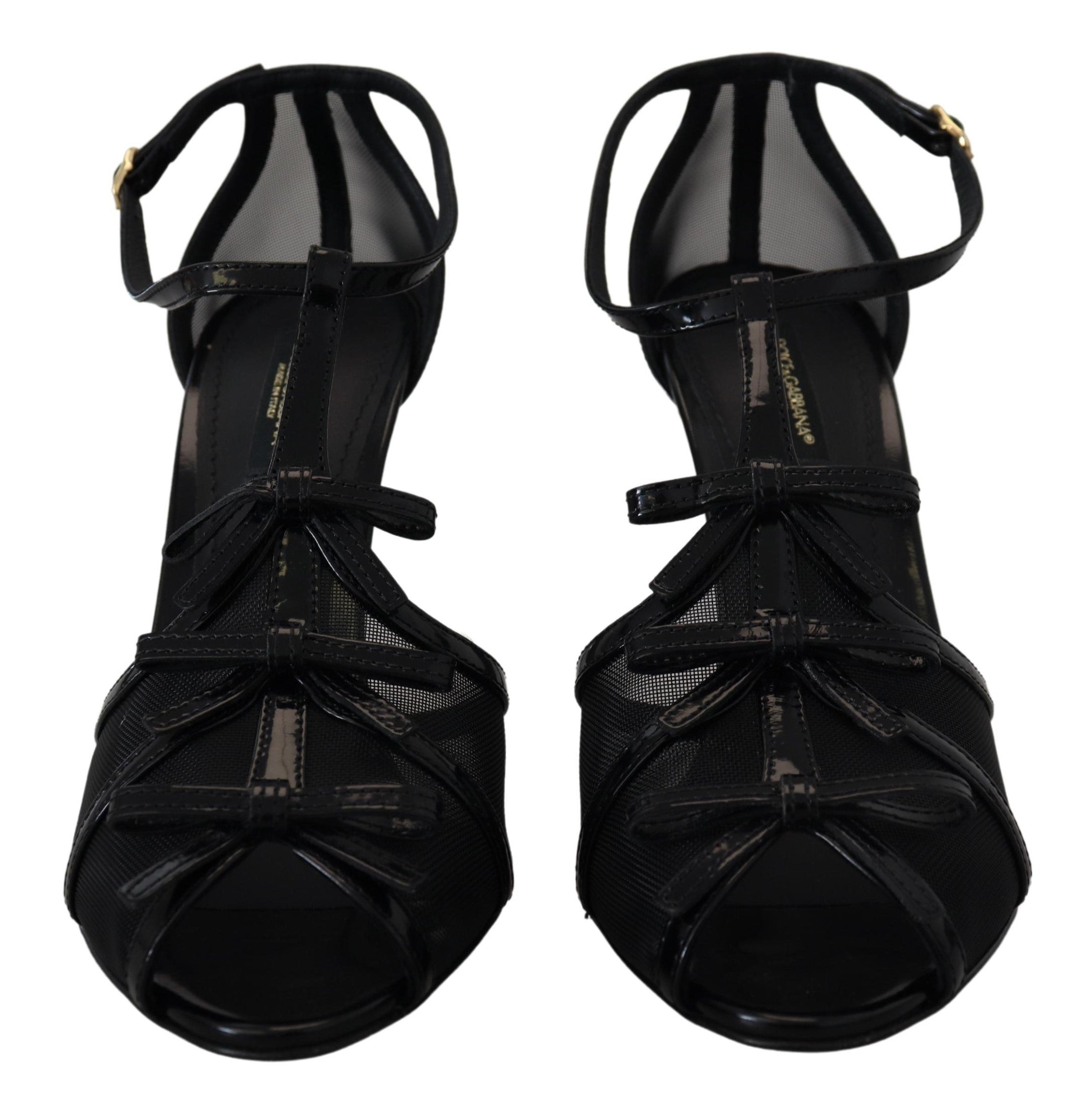 Dolce &amp; Gabbana – Elegante schwarze Sandalen mit Stilettoabsatz
