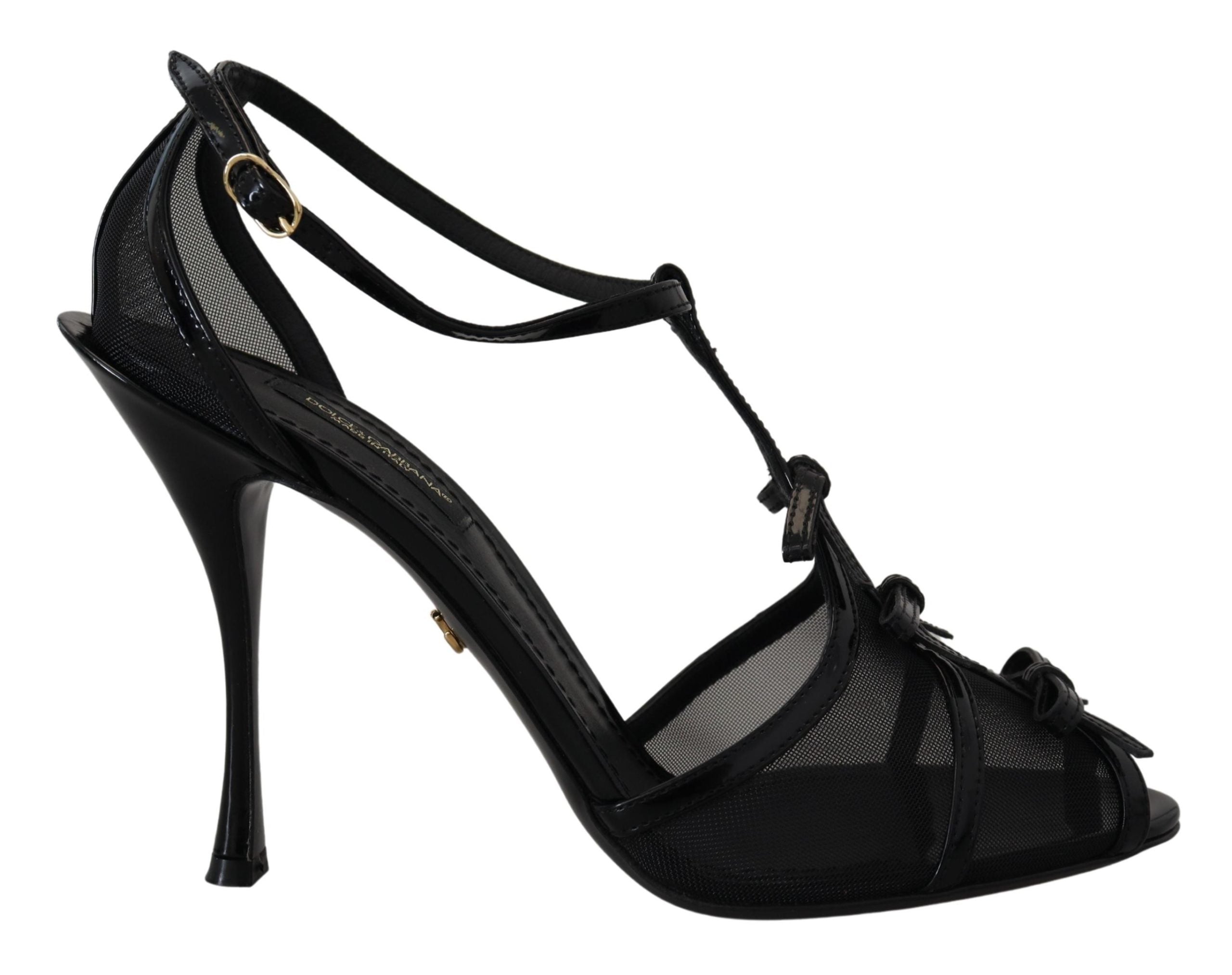 Dolce &amp; Gabbana – Elegante schwarze Sandalen mit Stilettoabsatz