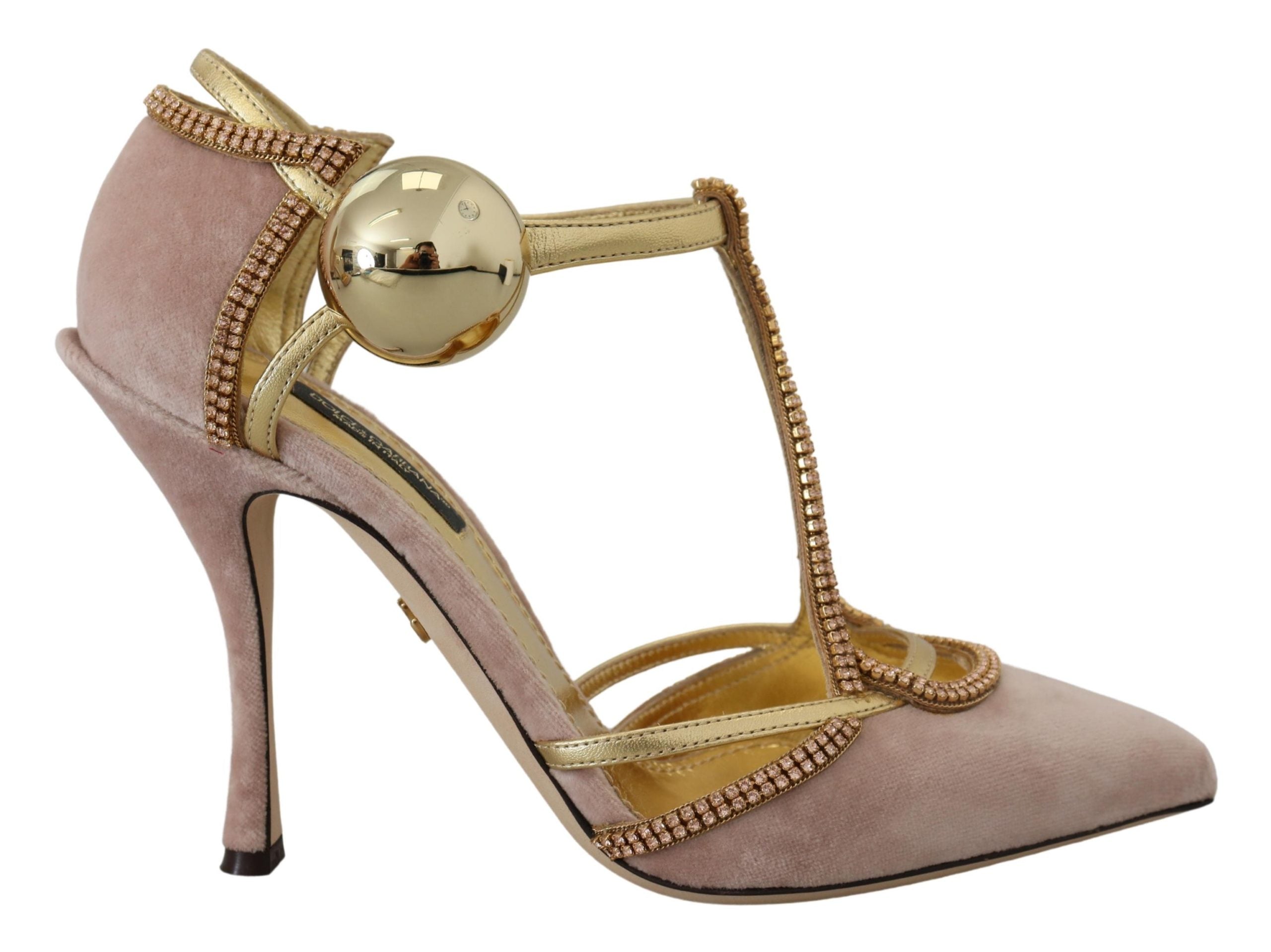 Dolce &amp; Gabbana Elegante rosa Kristall-Pumps mit hohem Absatz