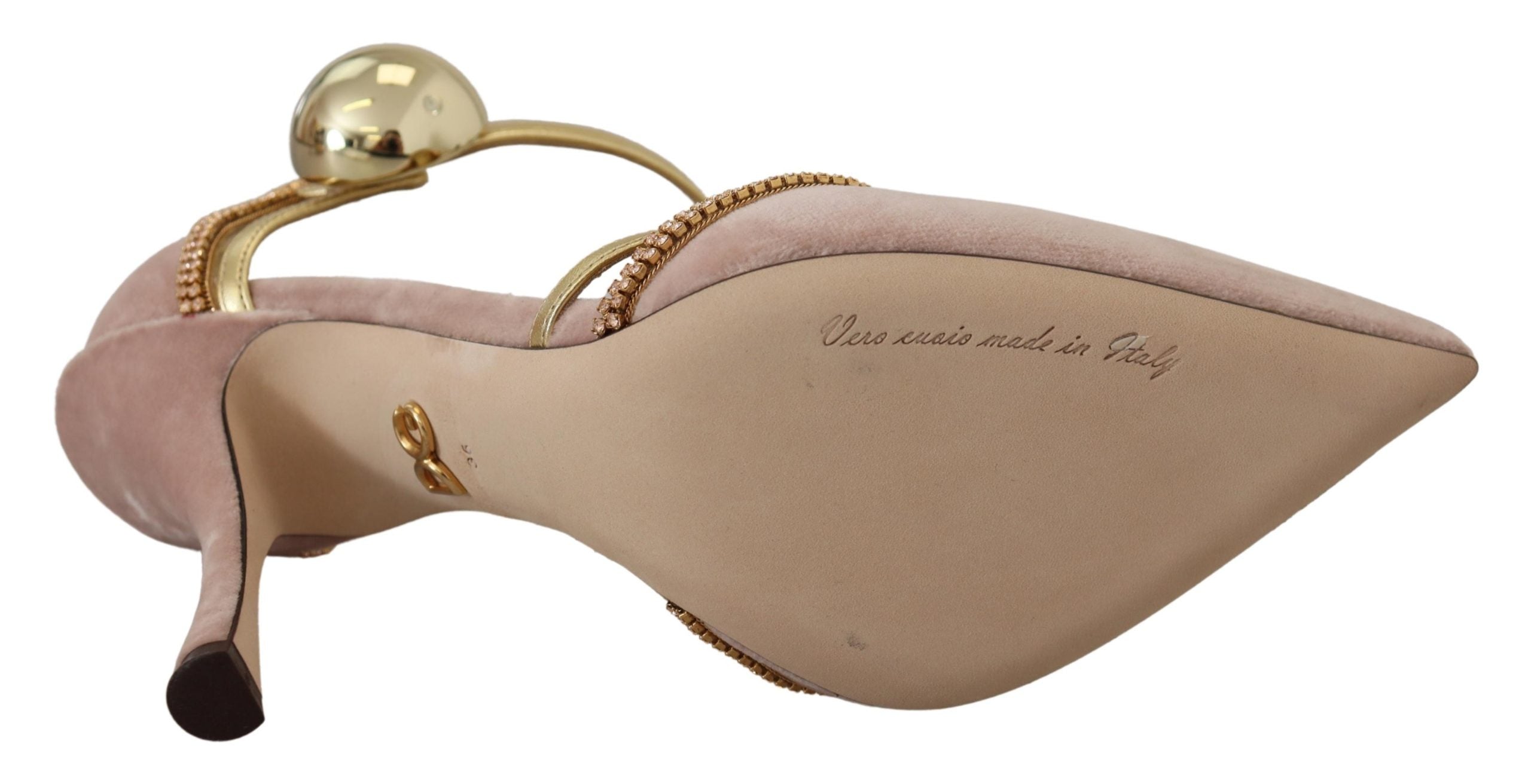 Dolce &amp; Gabbana Elegante rosa Kristall-Pumps mit hohem Absatz