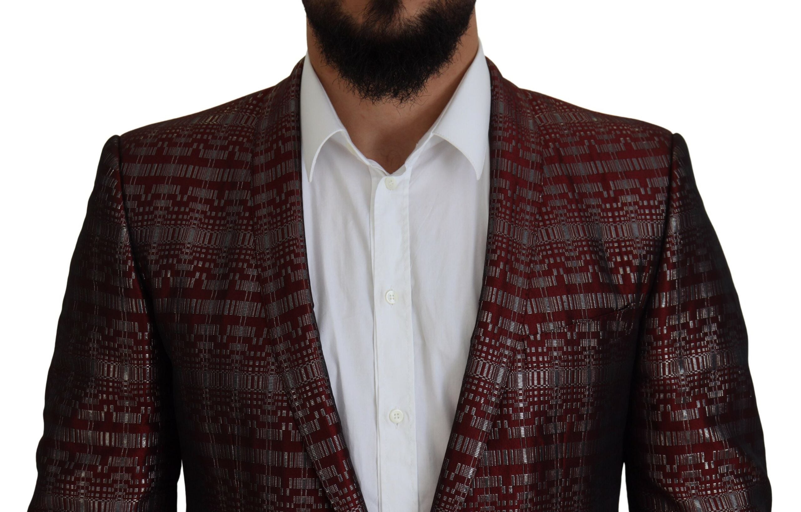 Dolce &amp; Gabbana Bordeaux Fantasy Slim Fit Zweiteiliger Anzug