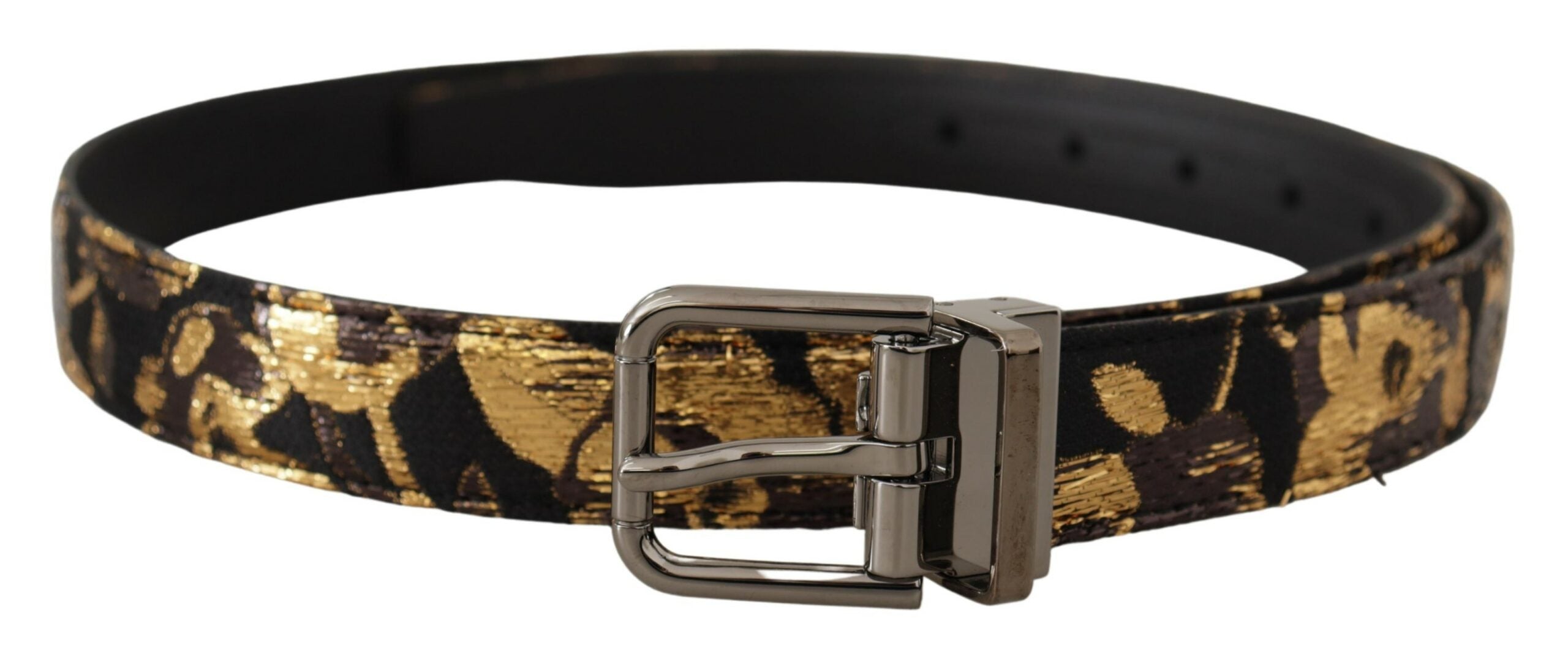 Curea Dolce &amp; Gabbana din piele multicoloră cu cataramă neagră