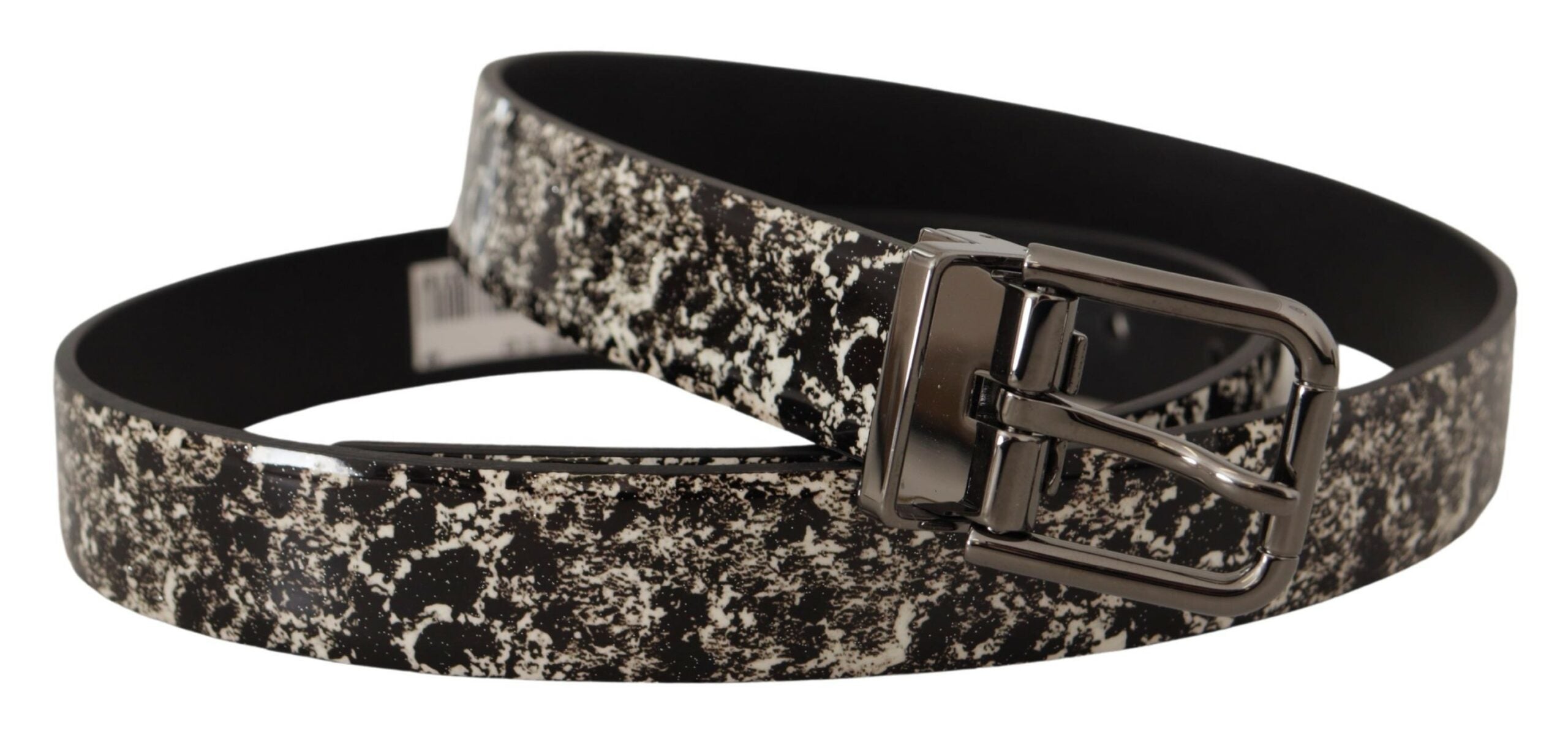 Dolce &amp; Gabbana Eleganter Ledergürtel mit Marmor-Print
