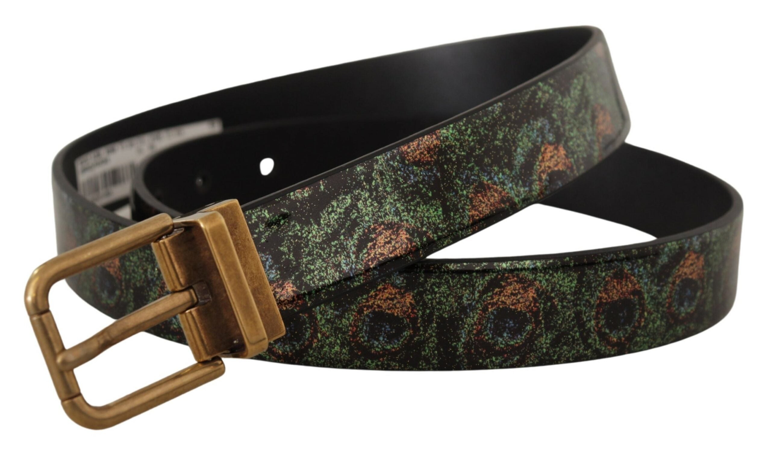 Curea elegantă din piele grograin neagră Dolce &amp; Gabbana