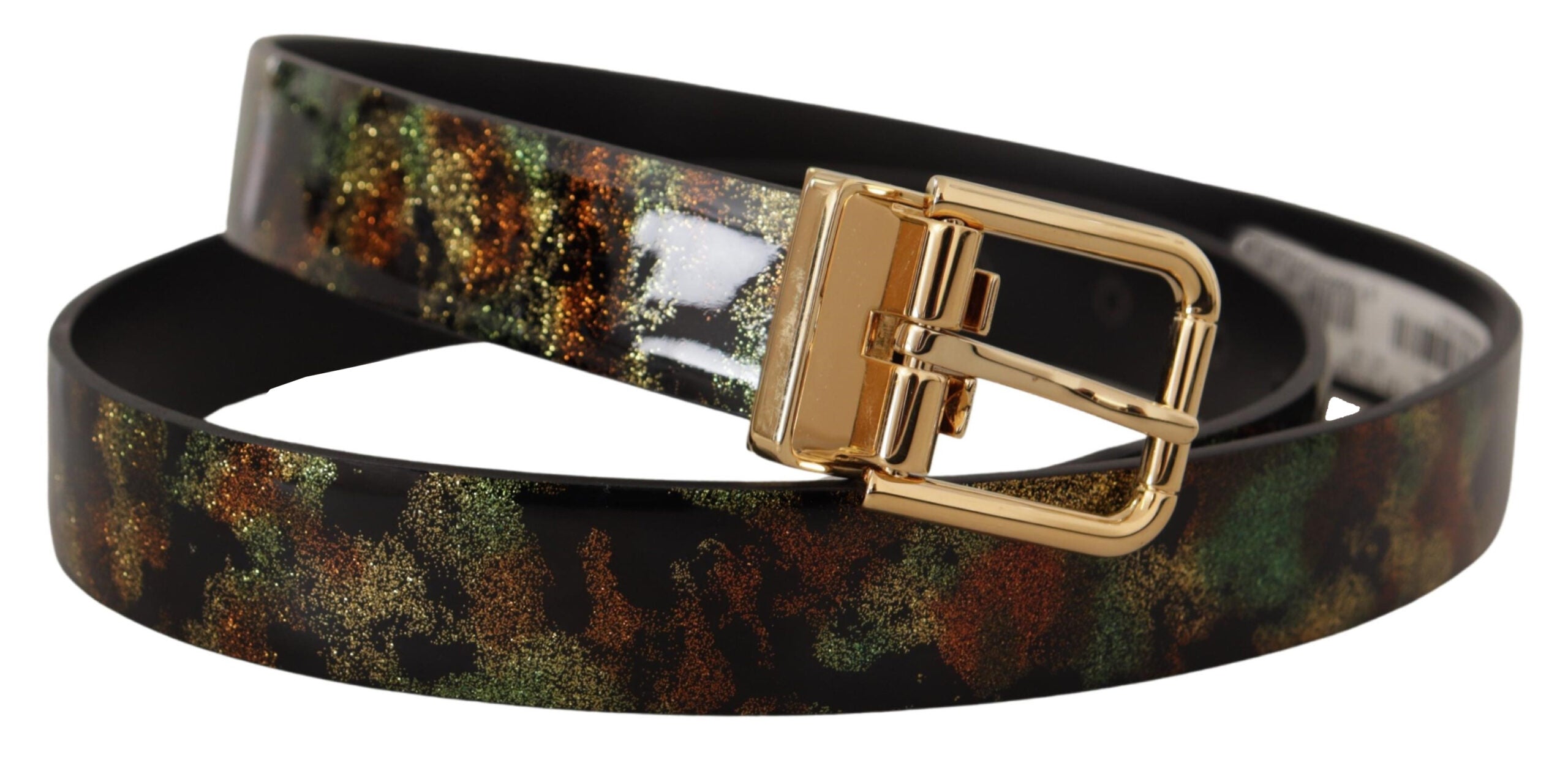 Curea elegantă din piele Dolce &amp; Gabbana cu cataramă din bronz