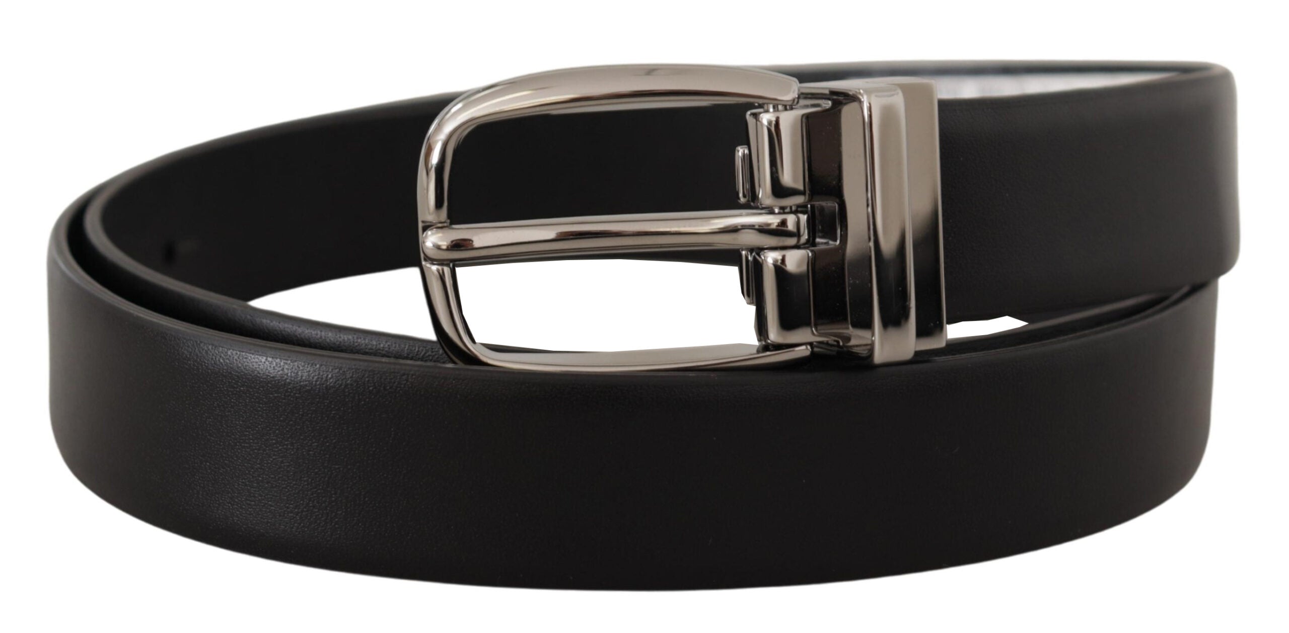 Curea elegantă din piele Dolce &amp; Gabbana cu cataramă metalică