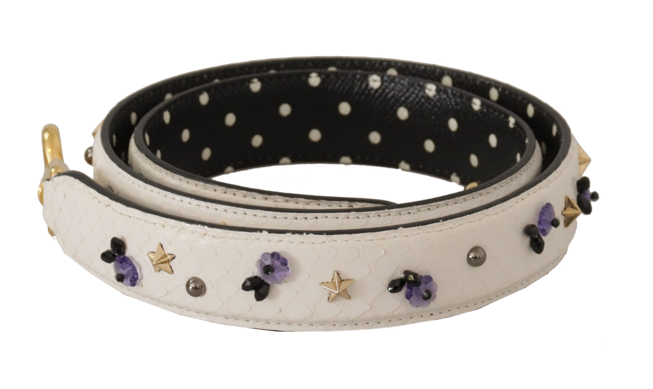 Dolce &amp; Gabbana Accesoriu elegant cu curea de umăr din piele albă
