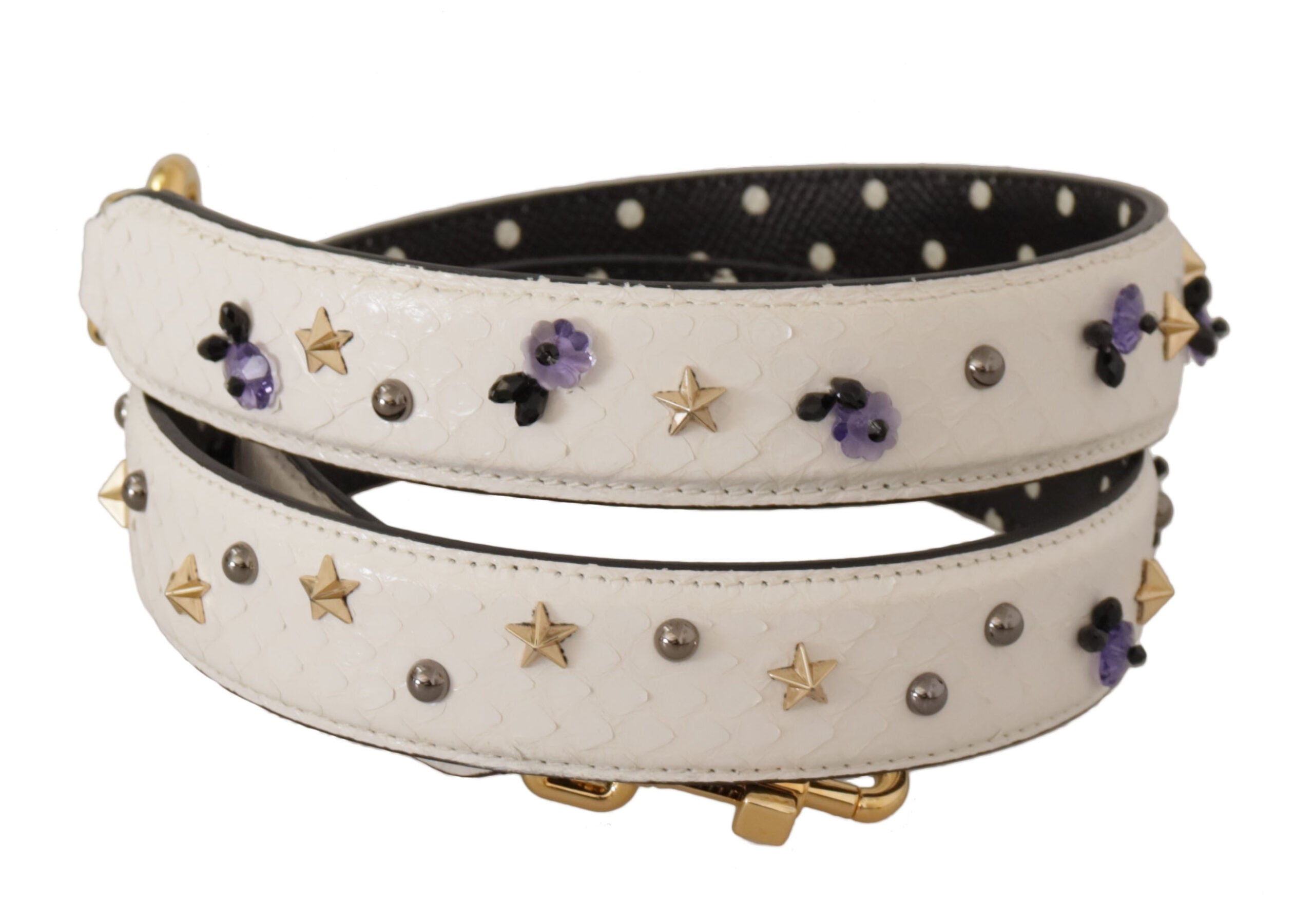 Dolce &amp; Gabbana Accesoriu elegant cu curea de umăr din piele albă