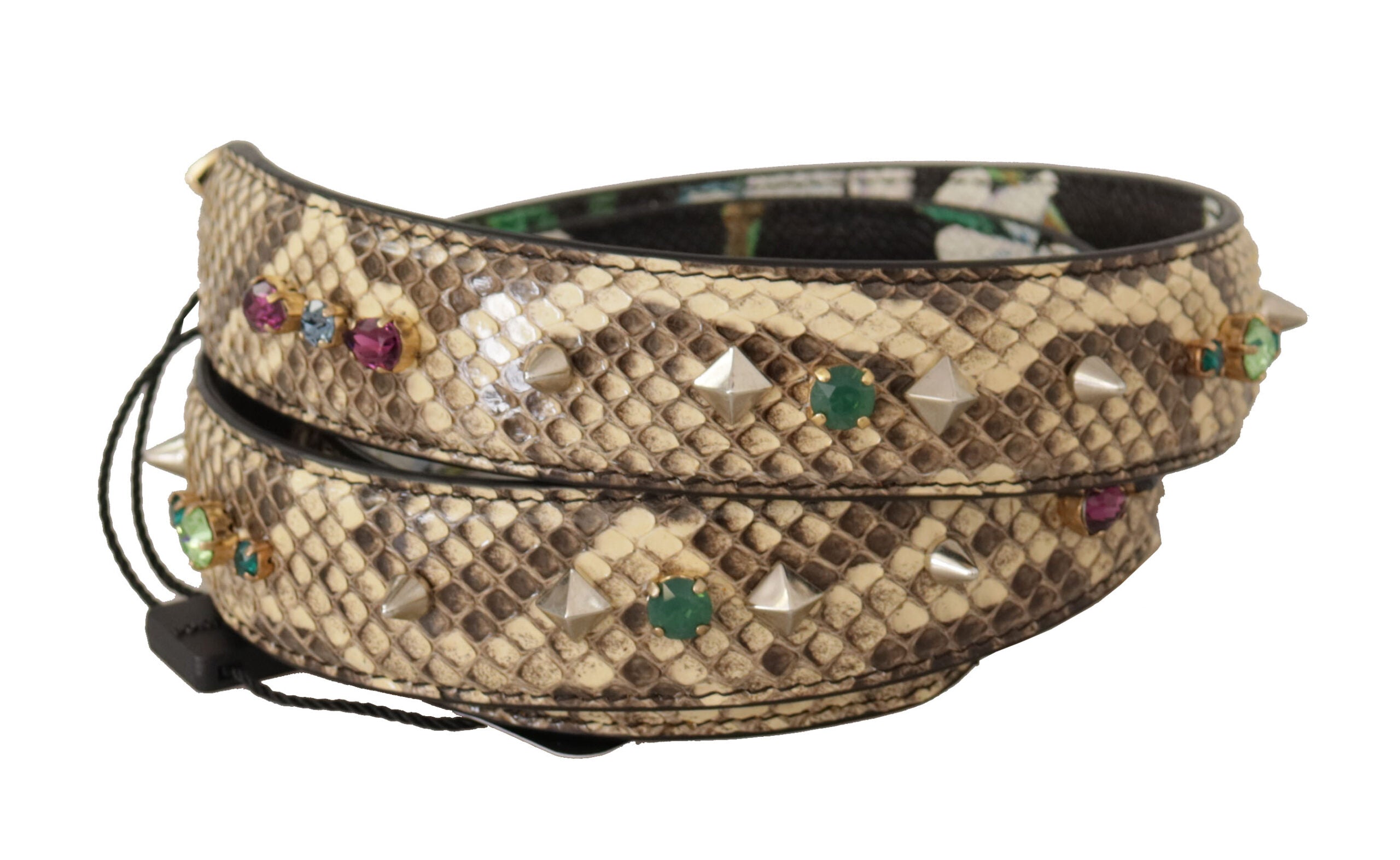 Curea de umăr elegantă din piele bej piton Dolce &amp; Gabbana