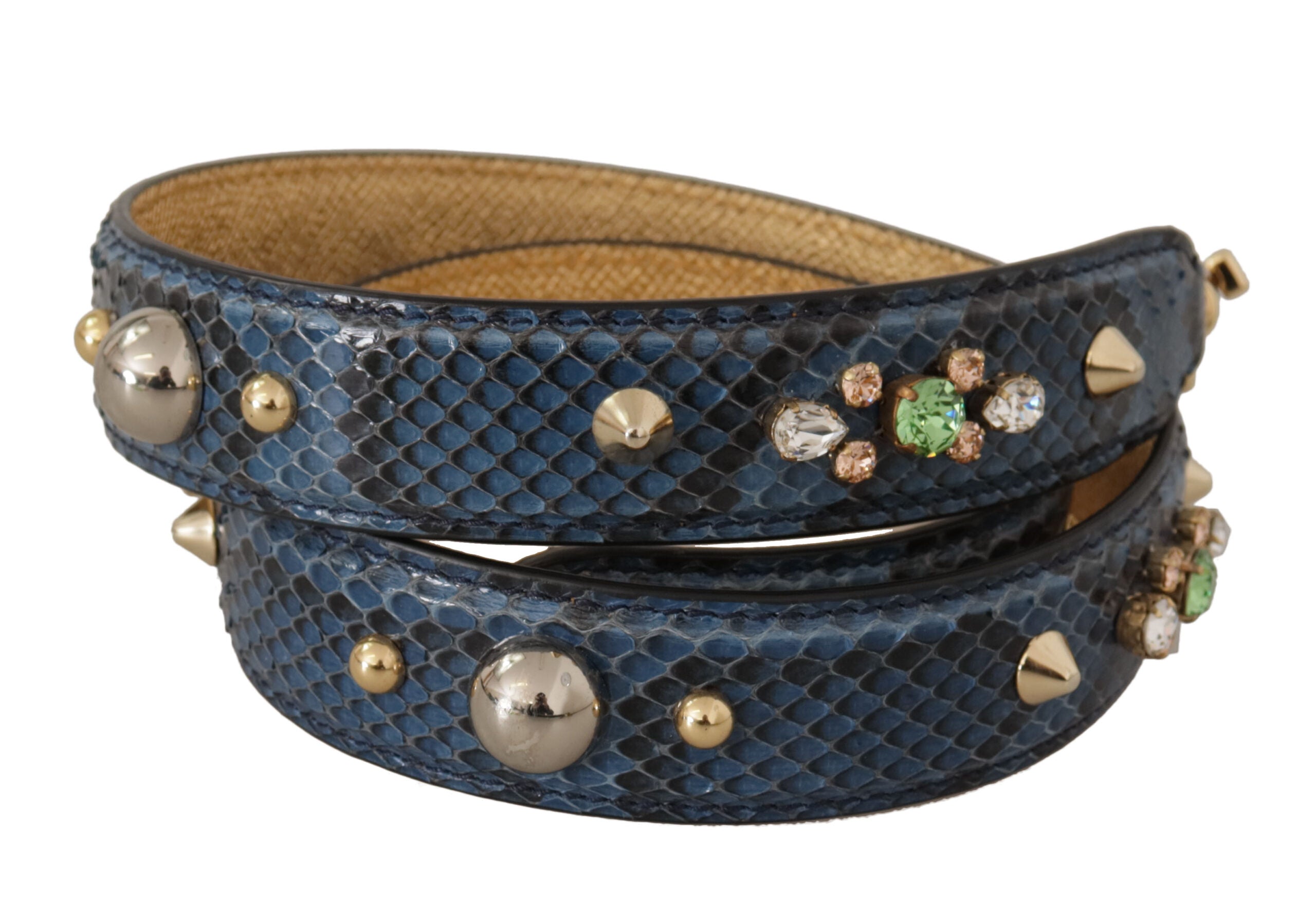 Dolce &amp; Gabbana Geantă de umăr elegantă din piele cu curea albastră