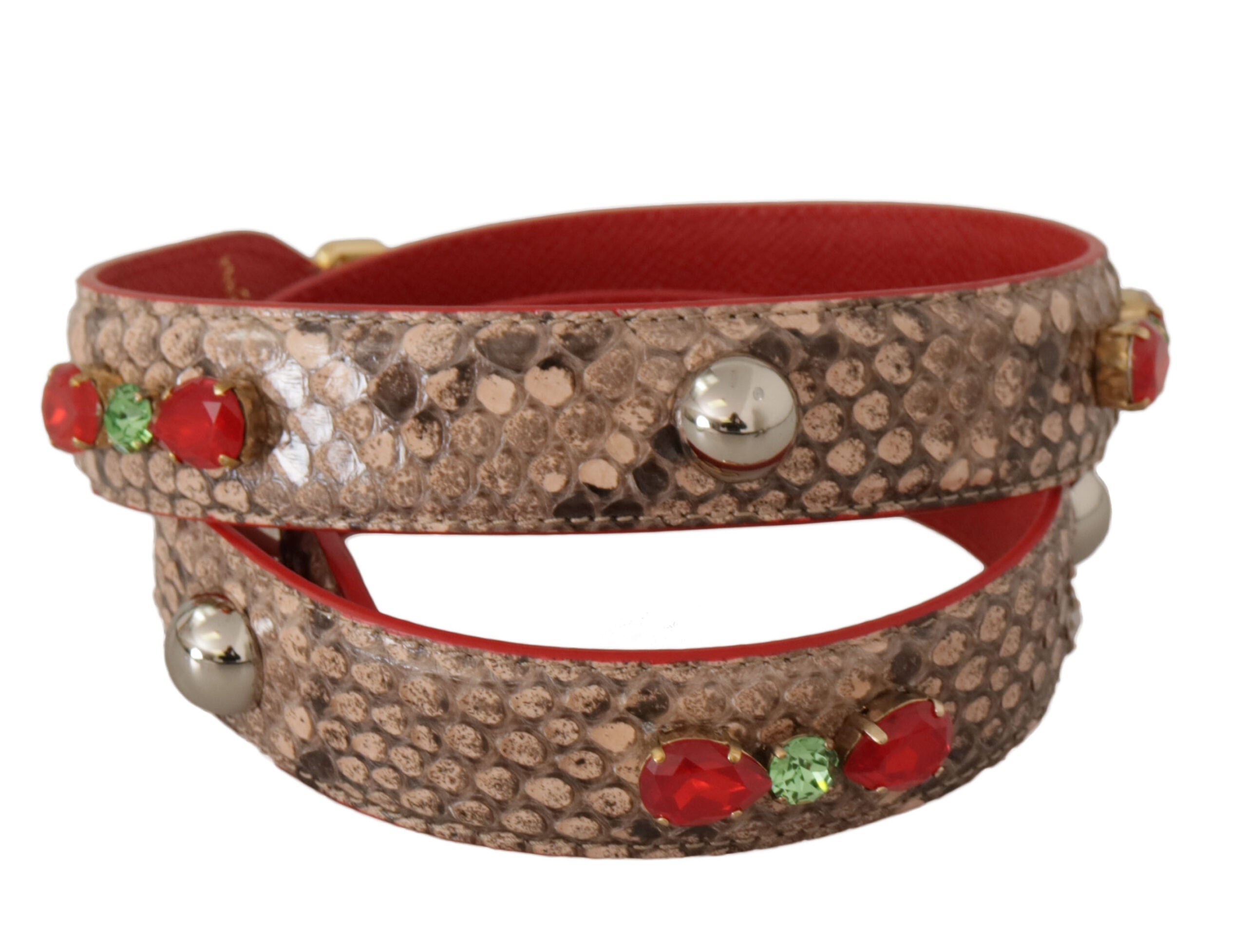 Geantă Dolce &amp; Gabbana Chic din piele maro cu curea din piton
