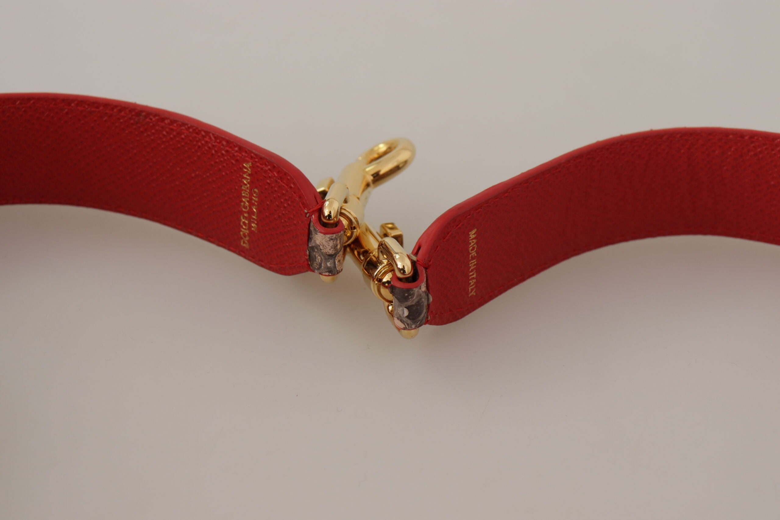 Geantă Dolce &amp; Gabbana Chic din piele maro cu curea din piton