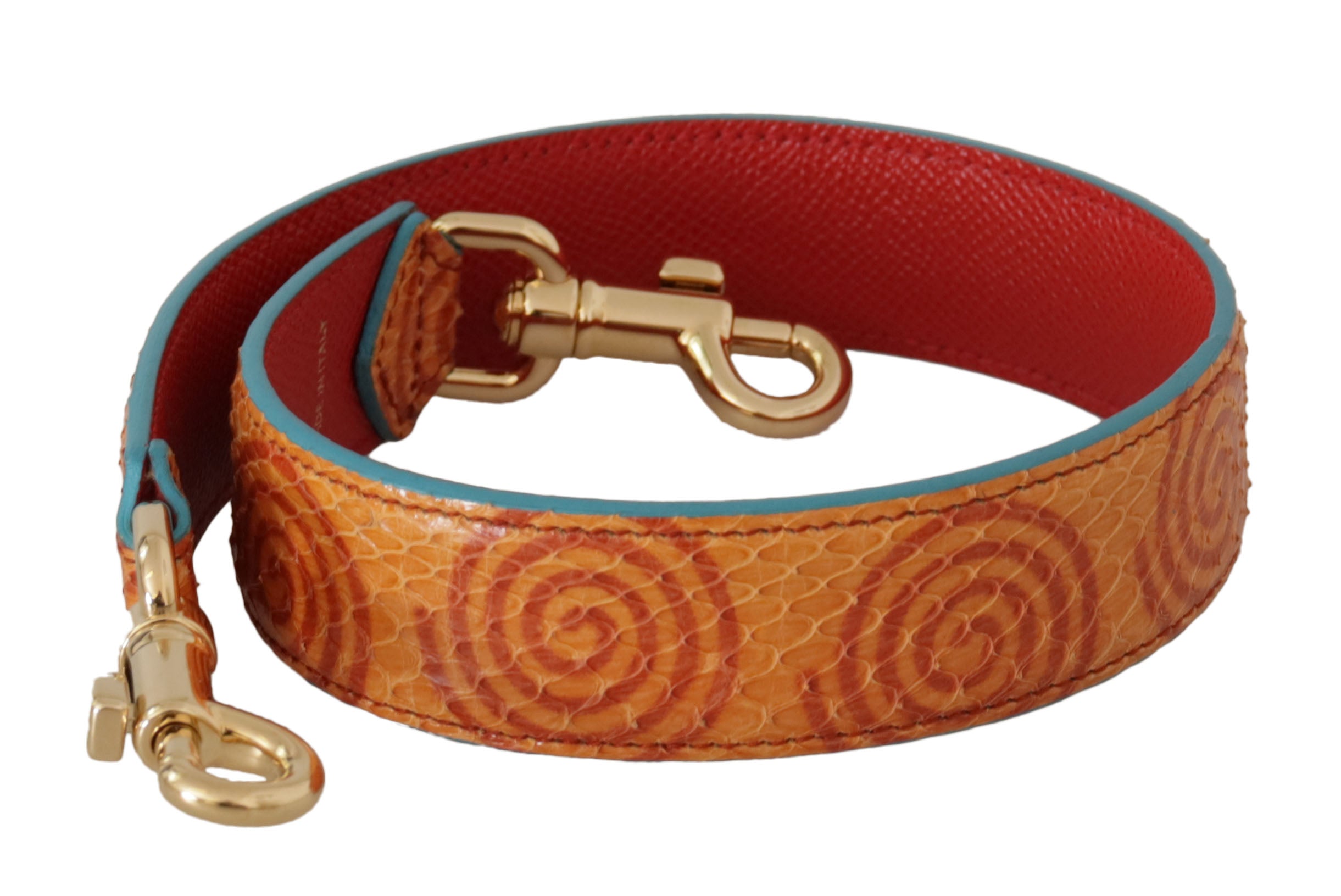 Dolce &amp; Gabbana Accesoriu cu curea de umăr din piele portocalie Chic