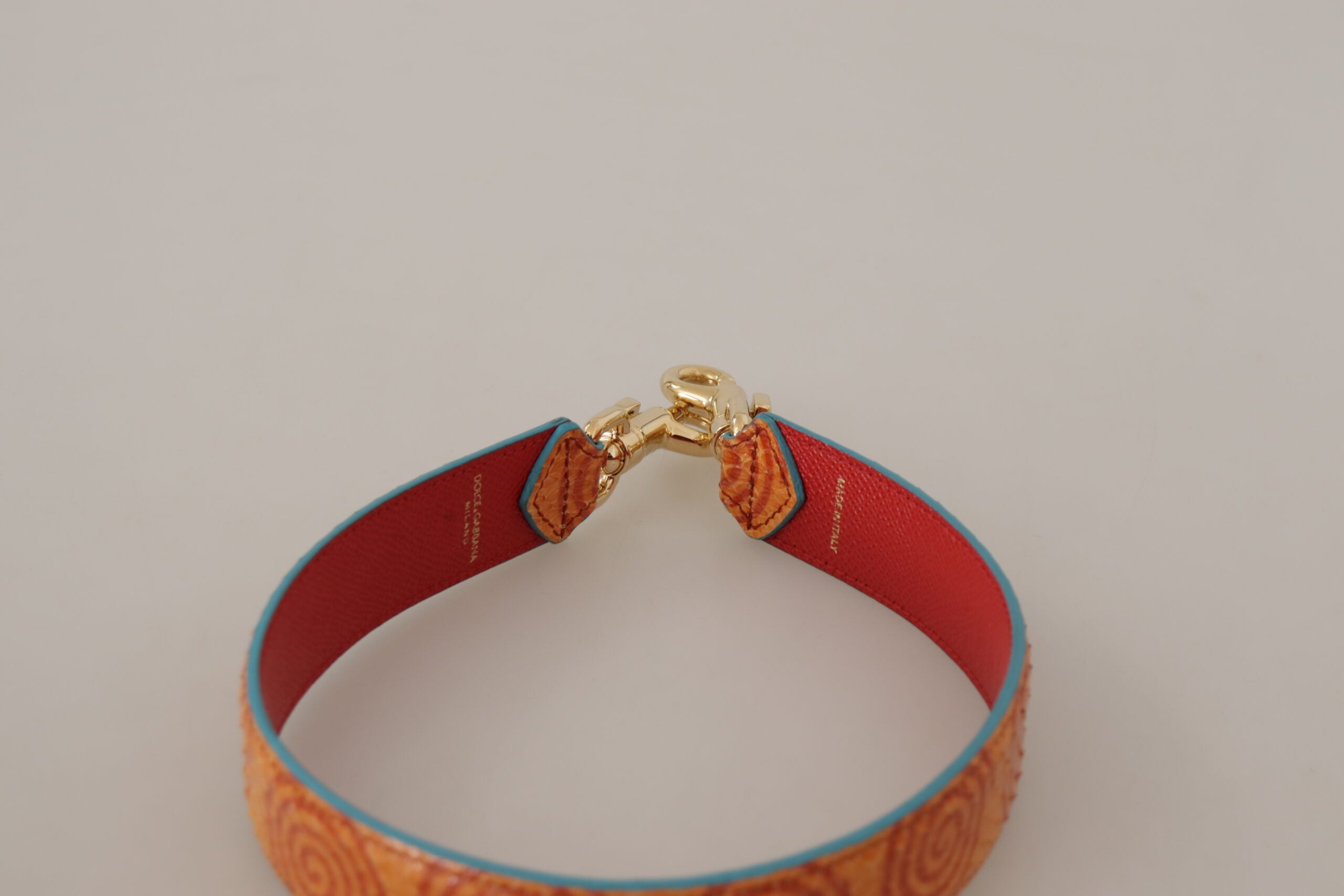 Dolce &amp; Gabbana Accesoriu cu curea de umăr din piele portocalie Chic