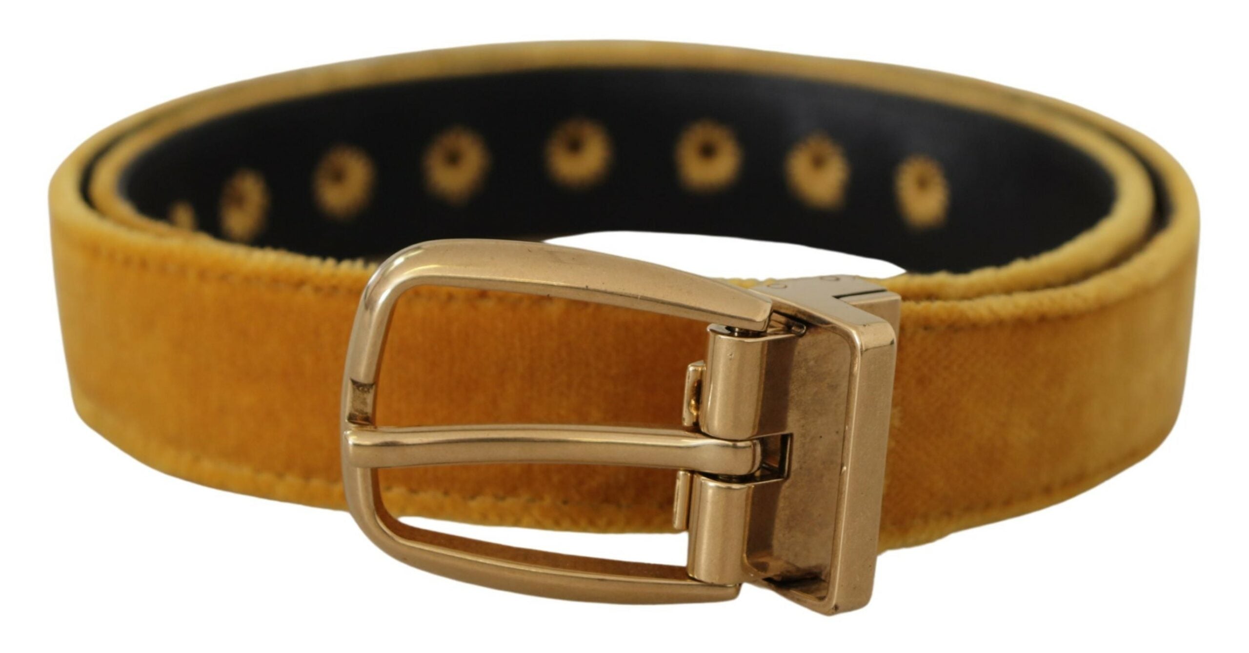 Dolce &amp; Gabbana Eleganter Samtgürtel mit goldener Schnalle für Damen