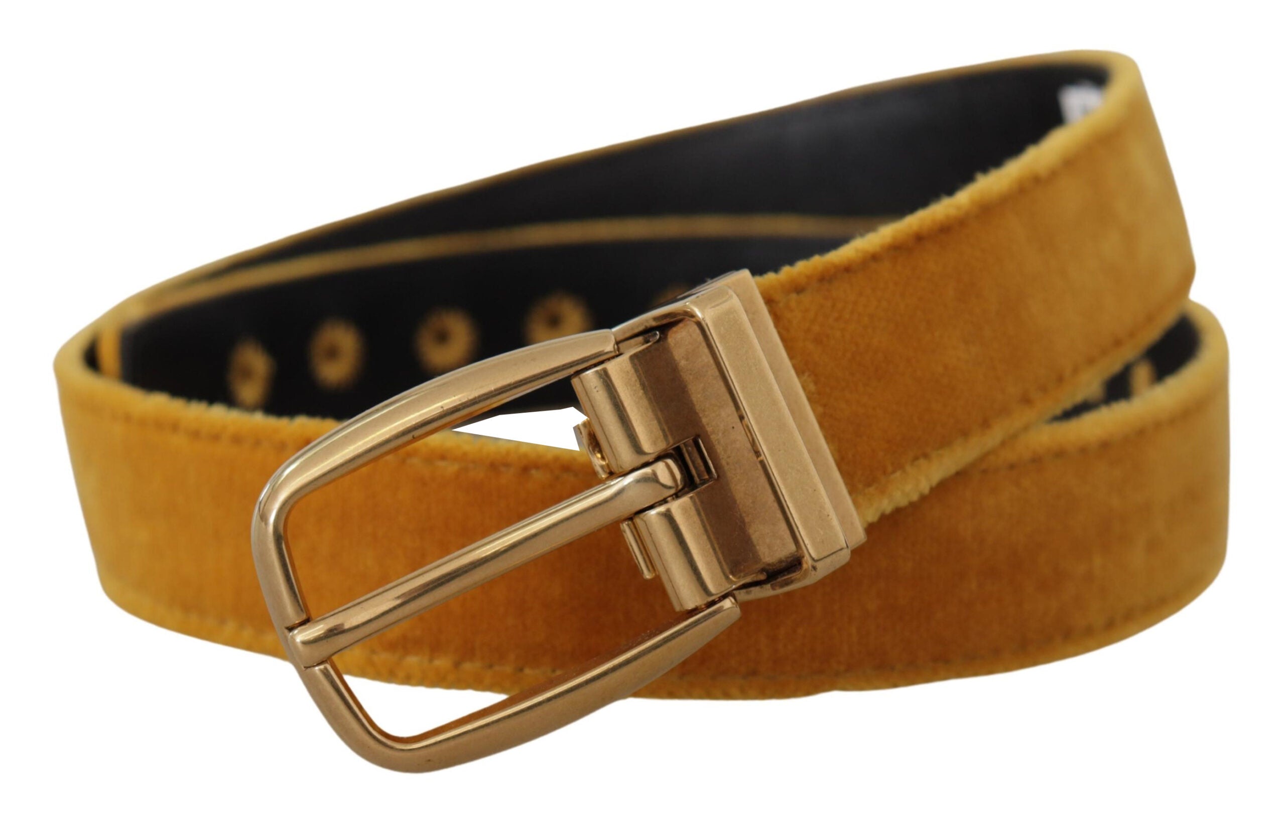 Dolce &amp; Gabbana Eleganter Samtgürtel mit goldener Schnalle für Damen