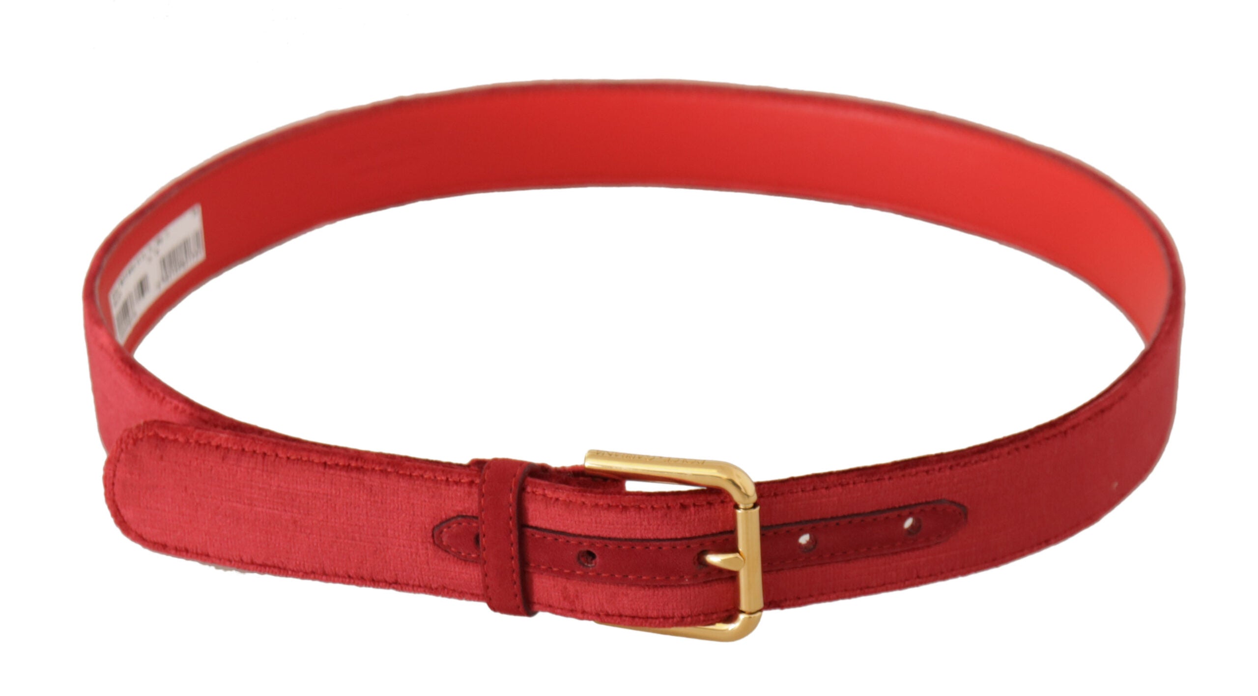 Dolce &amp; Gabbana Eleganter roter Designergürtel aus Wildleder