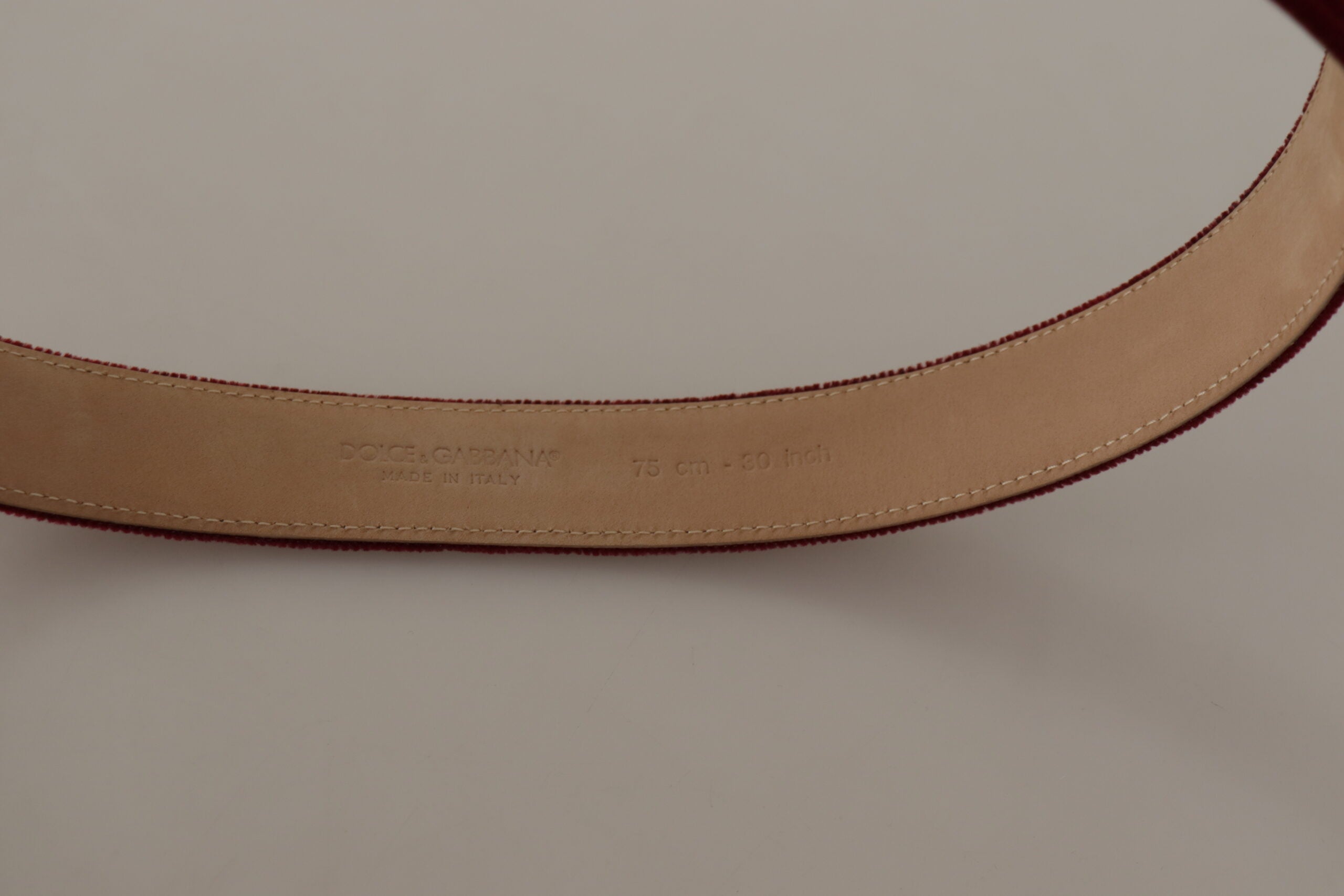 Dolce &amp; Gabbana – Eleganter Samtgürtel mit Logogravur