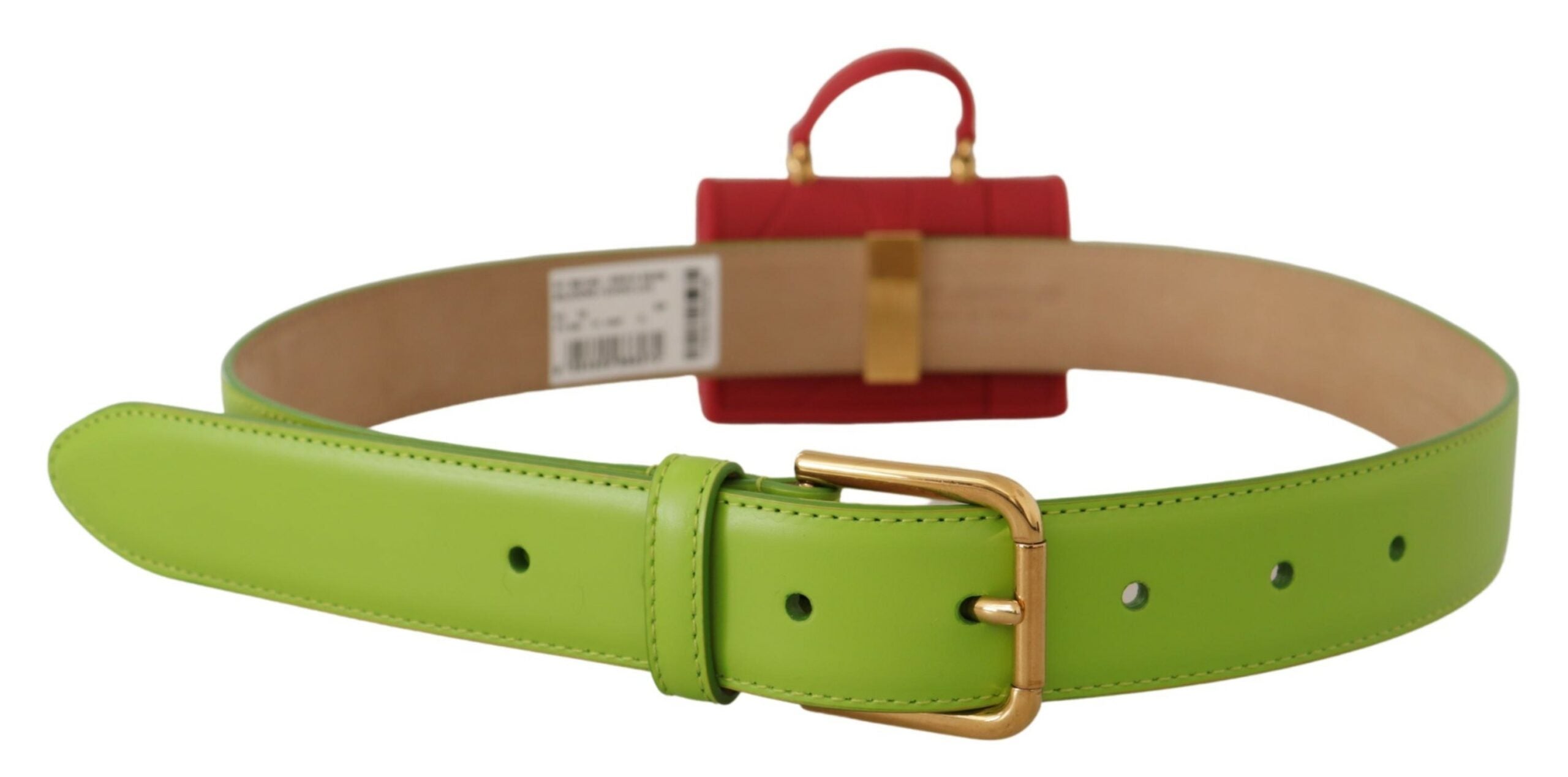 Dolce &amp; Gabbana Eleganter Ledergürtel mit Mini-Taschen-Accessoire