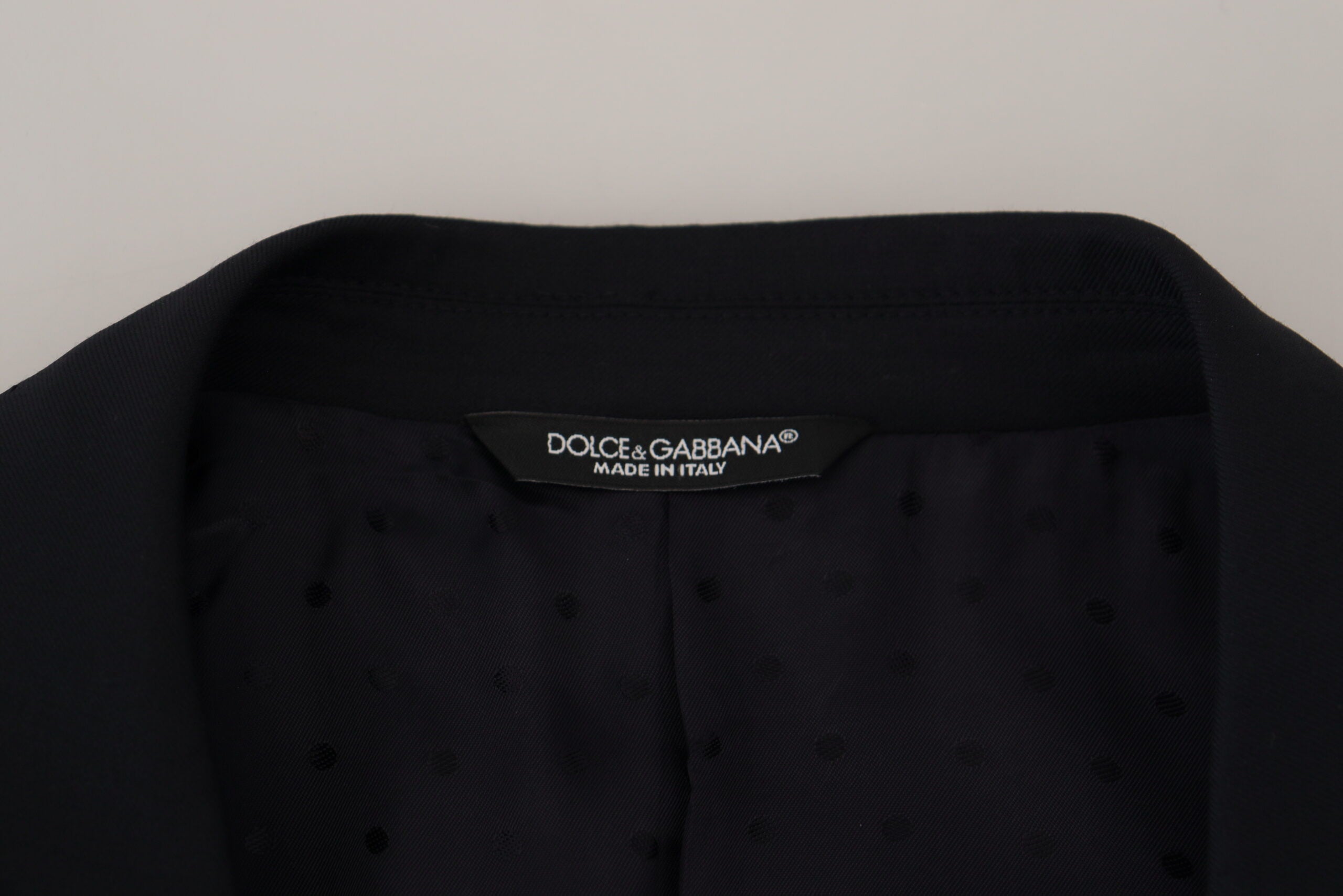Sacou elegant Dolce &amp; Gabbana albastru închis cu un singur rând de nasturi