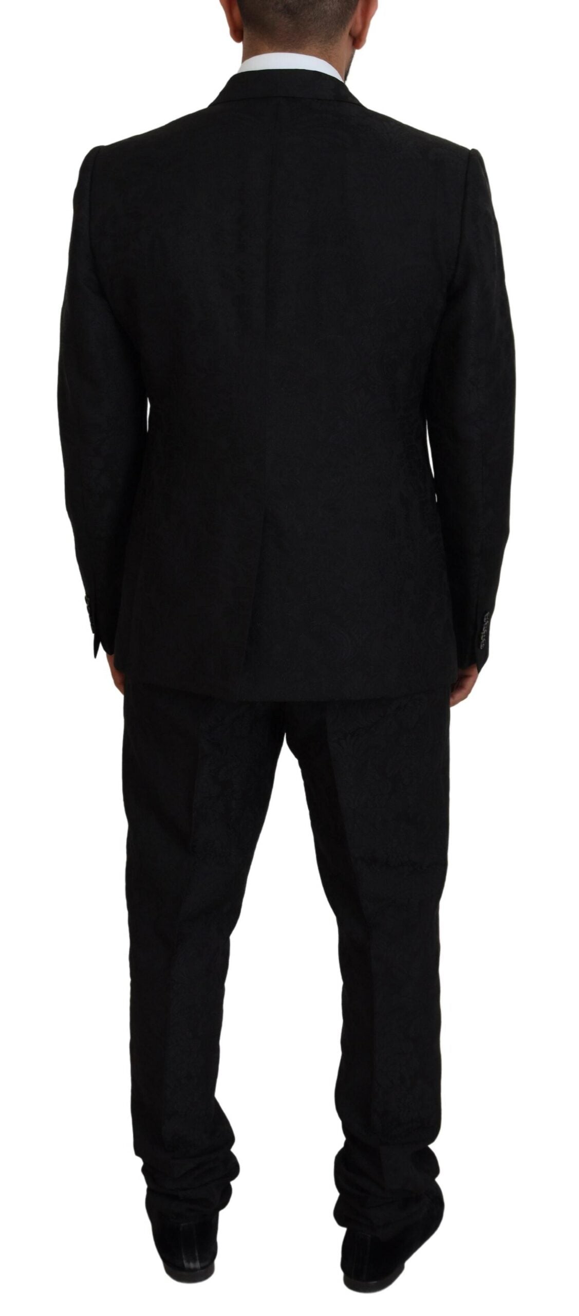 Dolce &amp; Gabbana – Schwarzer Martini-Designeranzug im Slim Fit