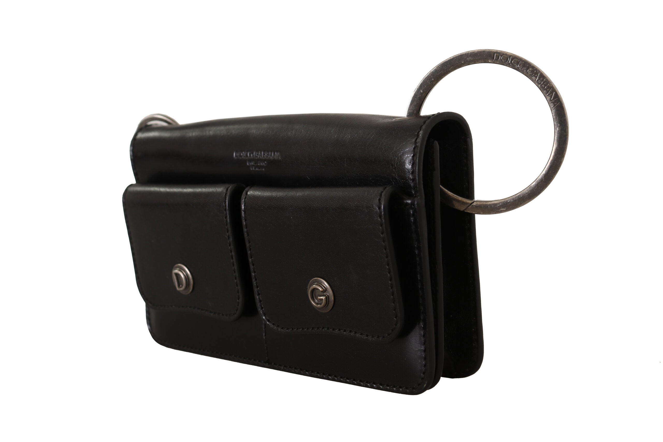 Dolce &amp; Gabbana – Elegante Mini-Geldbörse aus Leder in zeitlosem Schwarz